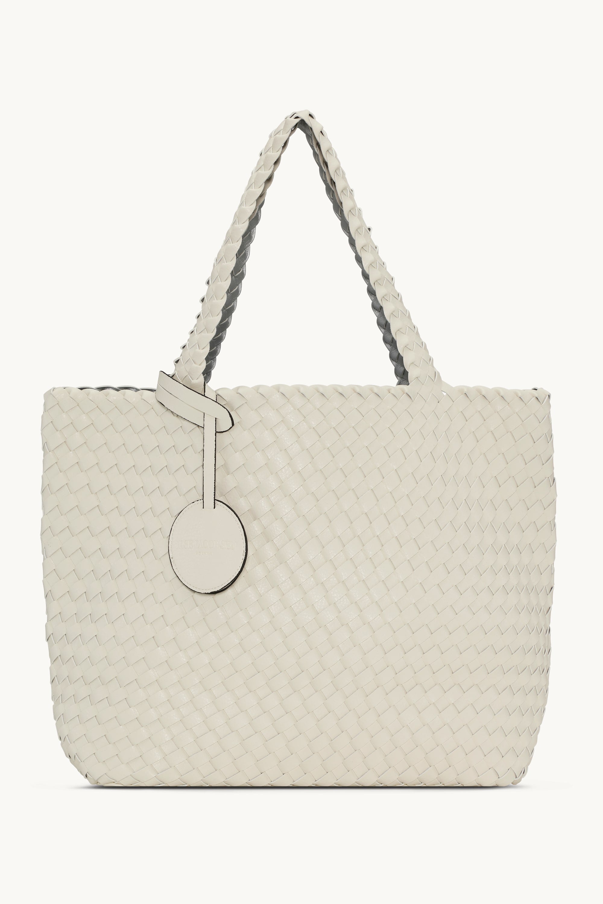 Tote Bag Trenzado - Egg White Silver