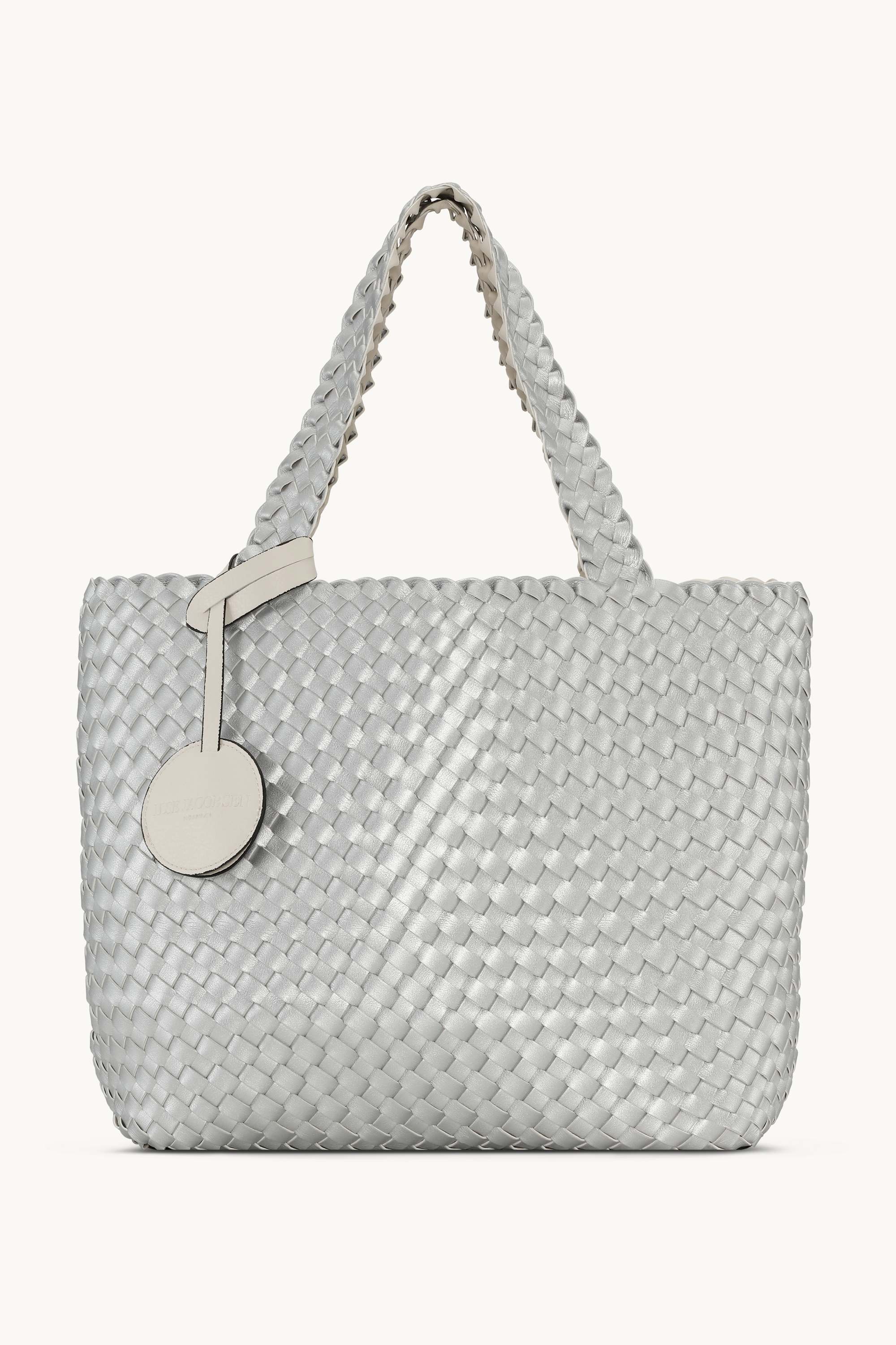 Tote Bag Trenzado - Egg White Silver