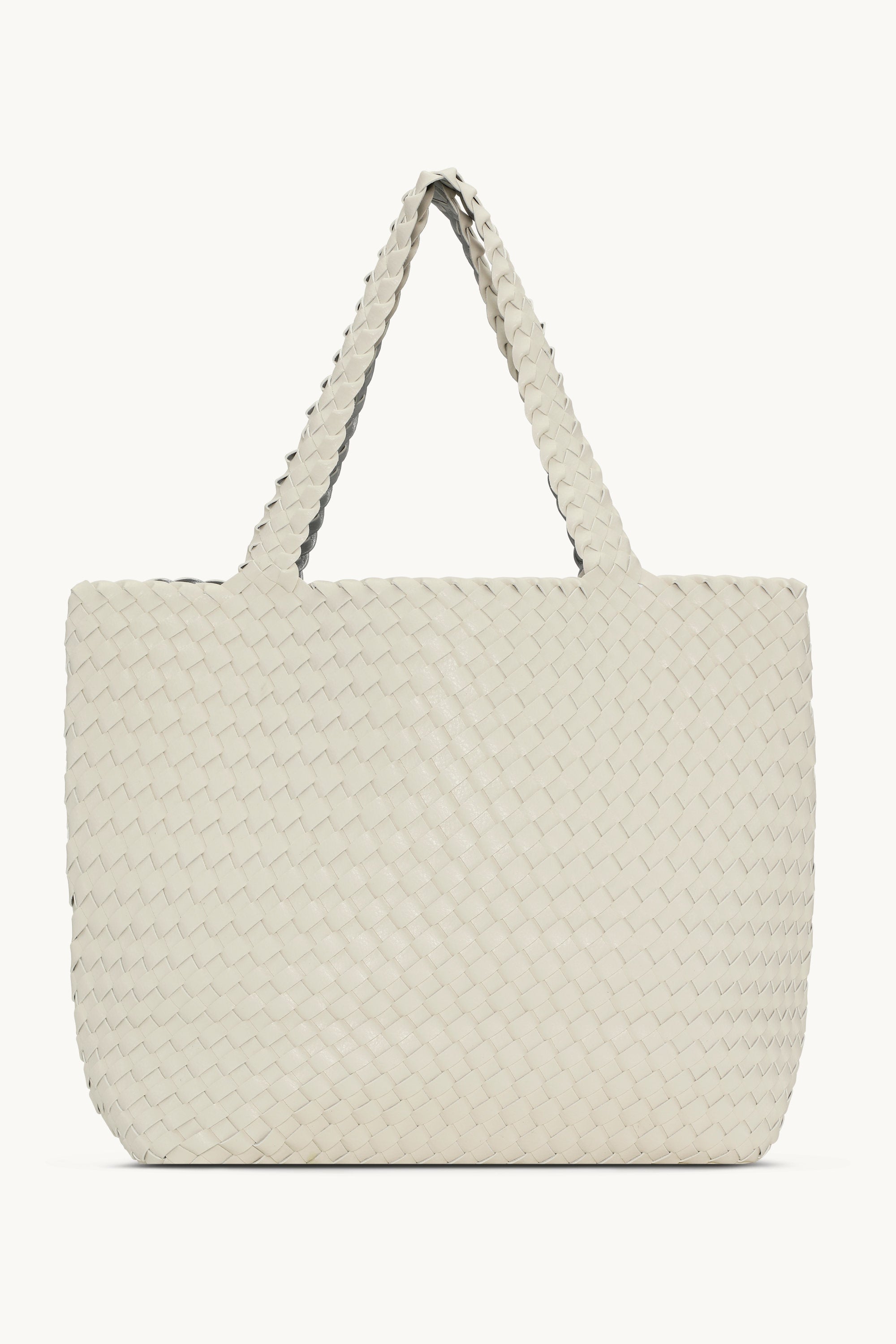Tote Bag Trenzado - Egg White Silver