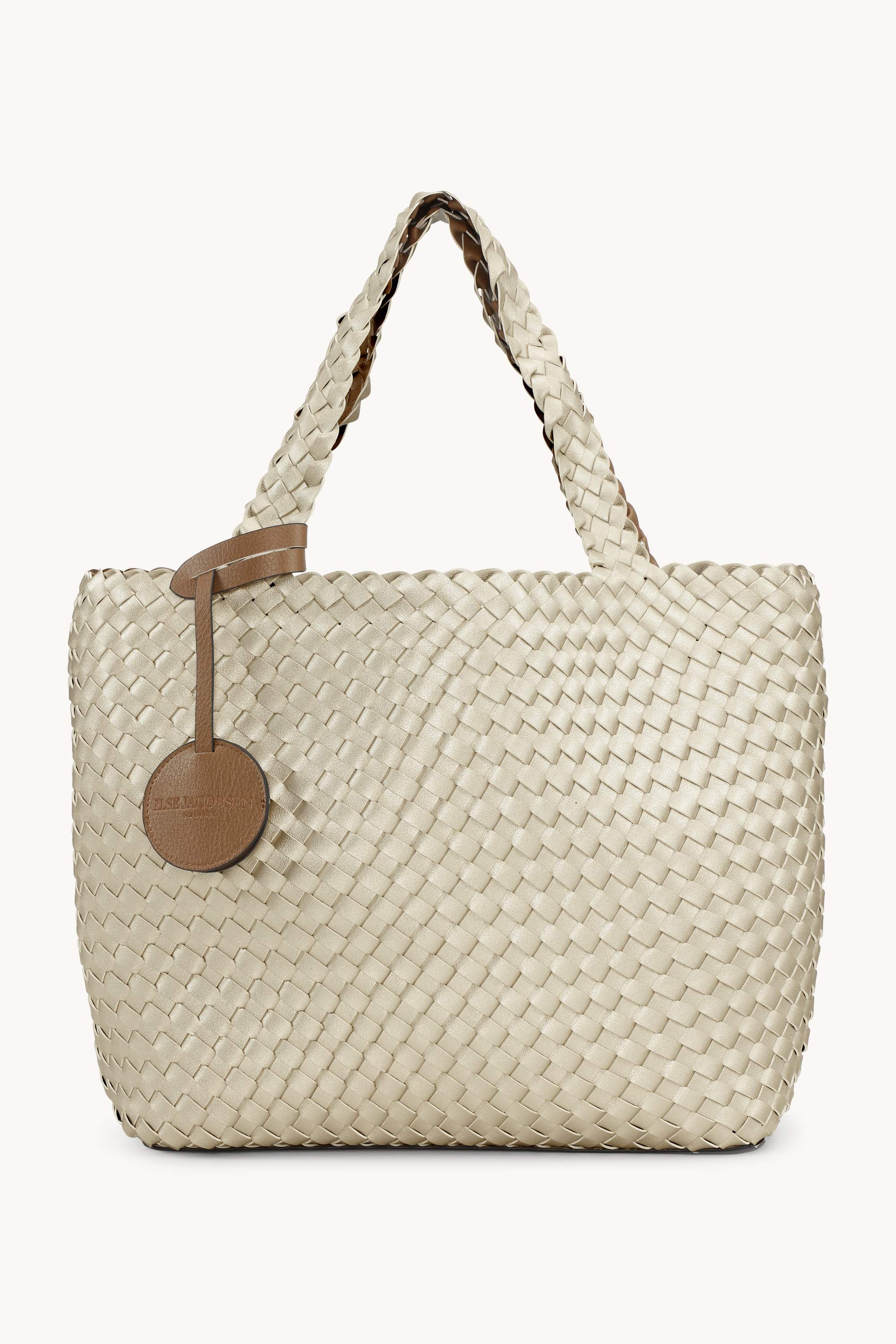 Tote Bag Trenzado - Goldy Sand Dollar Metallic