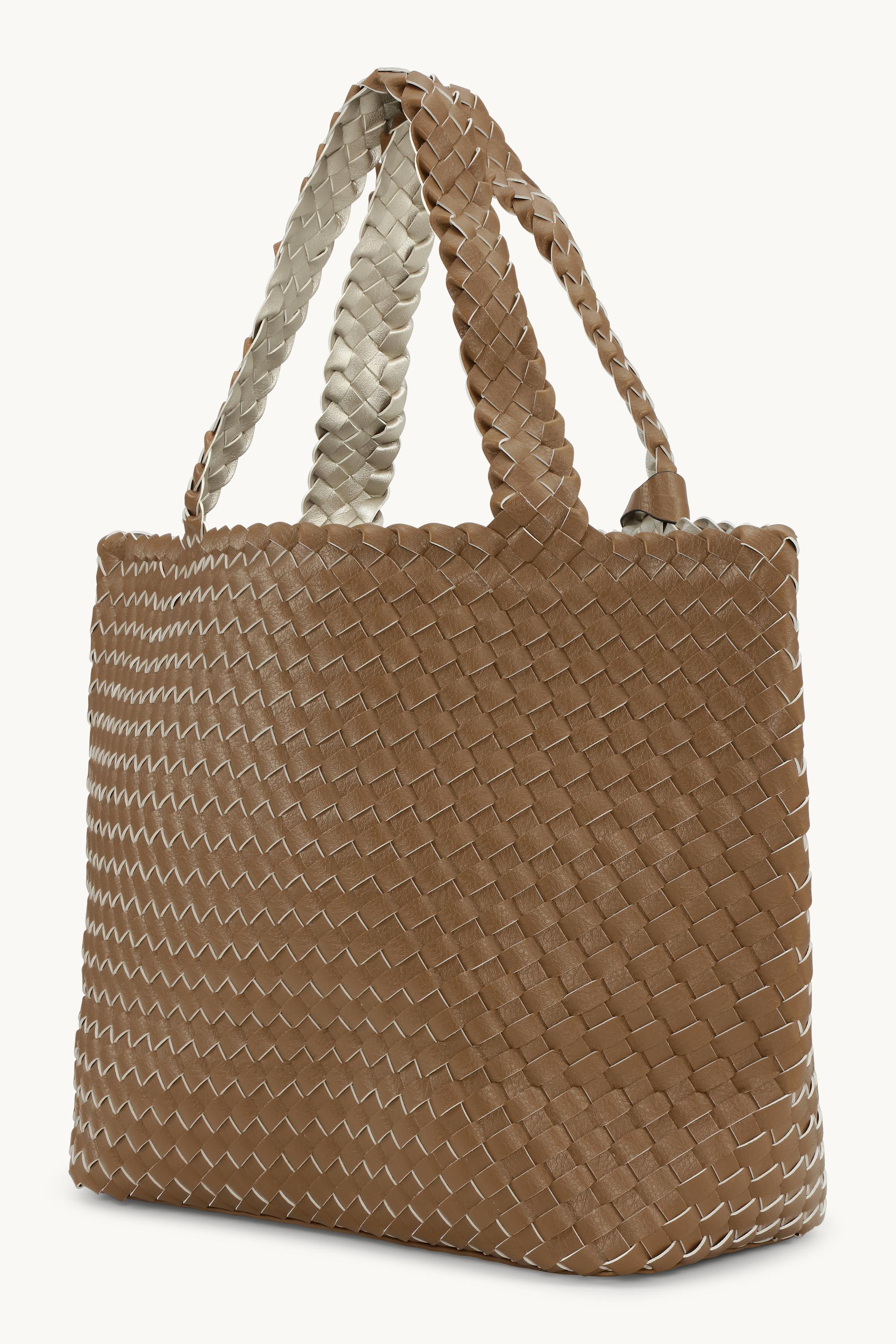 Tote Bag Trenzado - Goldy Sand Dollar Metallic