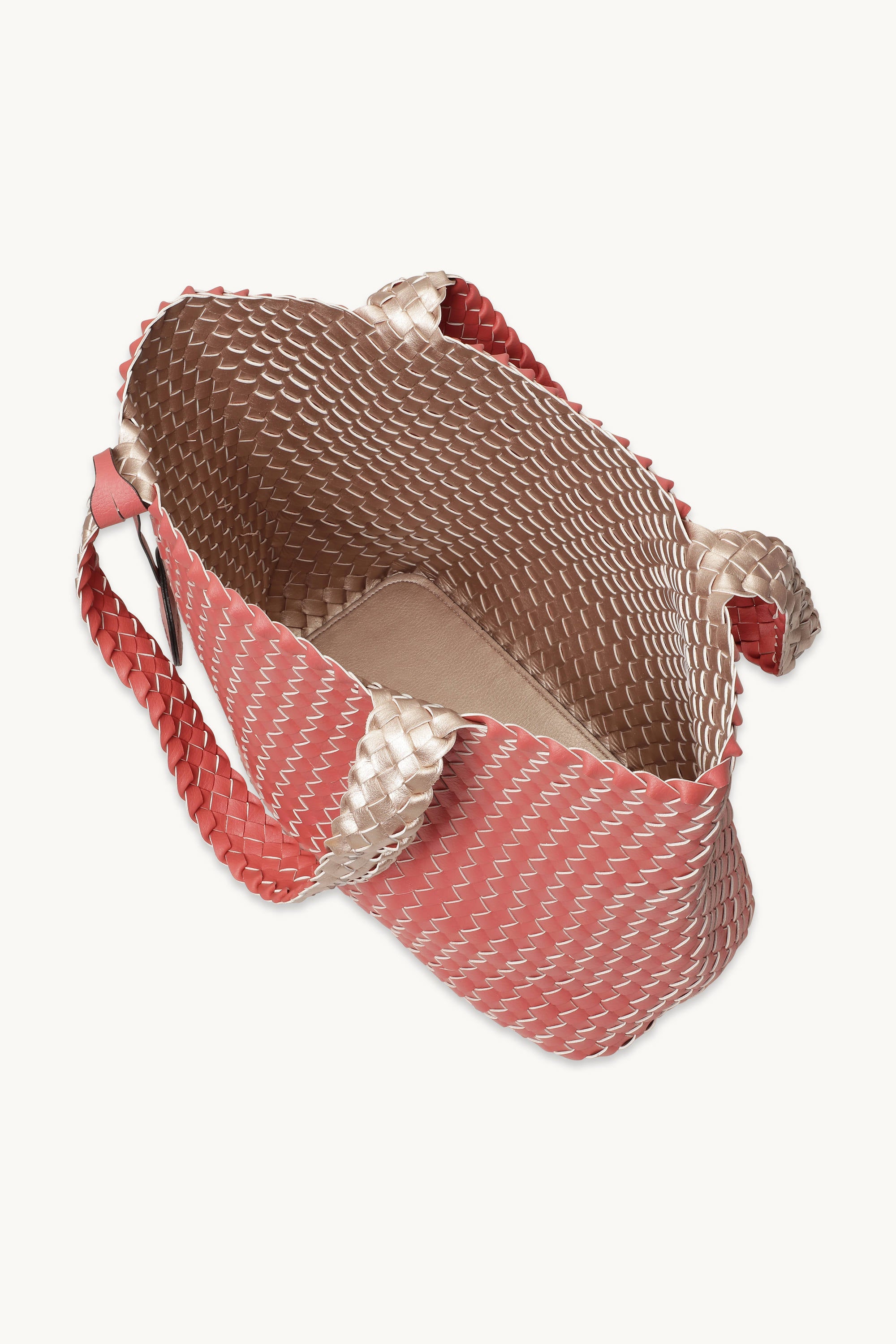 Tote Bag Braided - Durbarry Metallic Rose