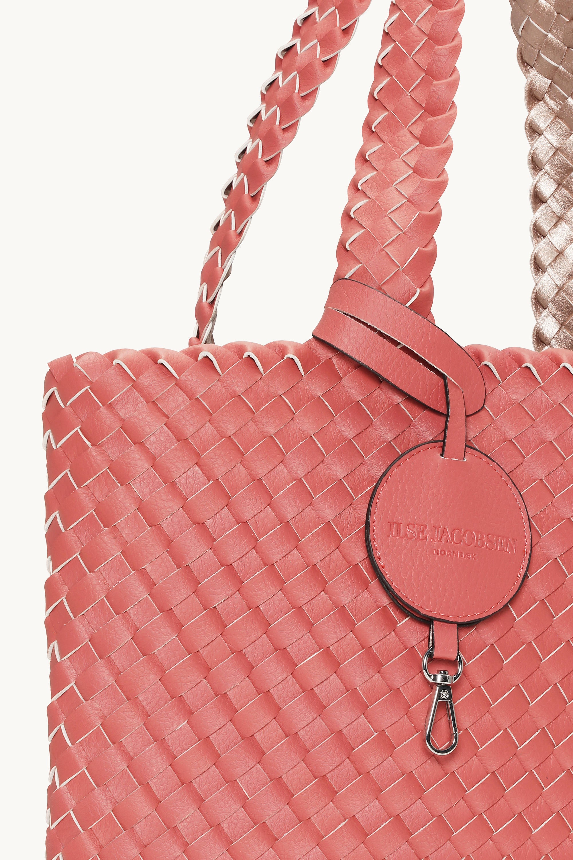Tote Bag Braided - Durbarry Metallic Rose