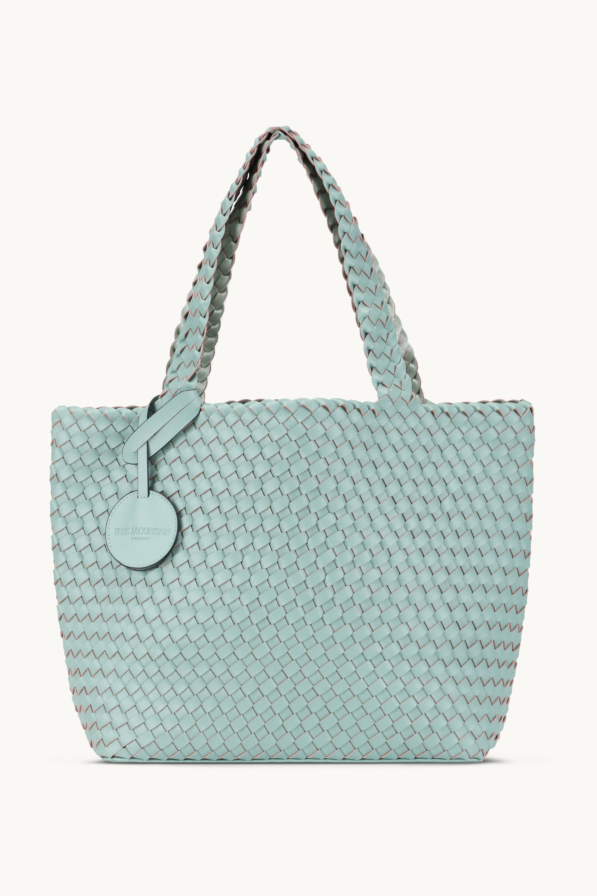 Tote Bag Trenzado - Beach Glass Metallic Mint