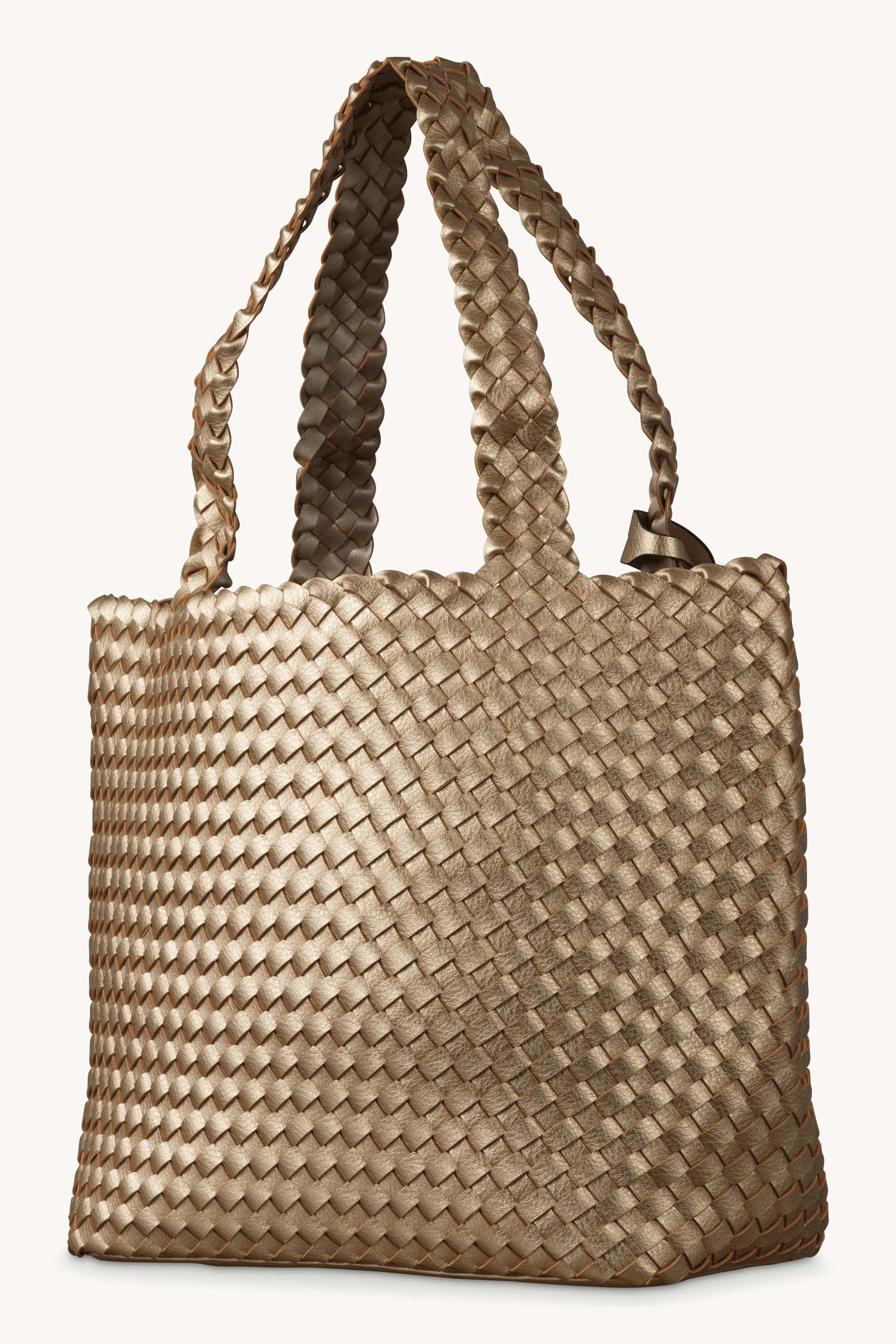Tote Bag Trenzado - Platin Silver