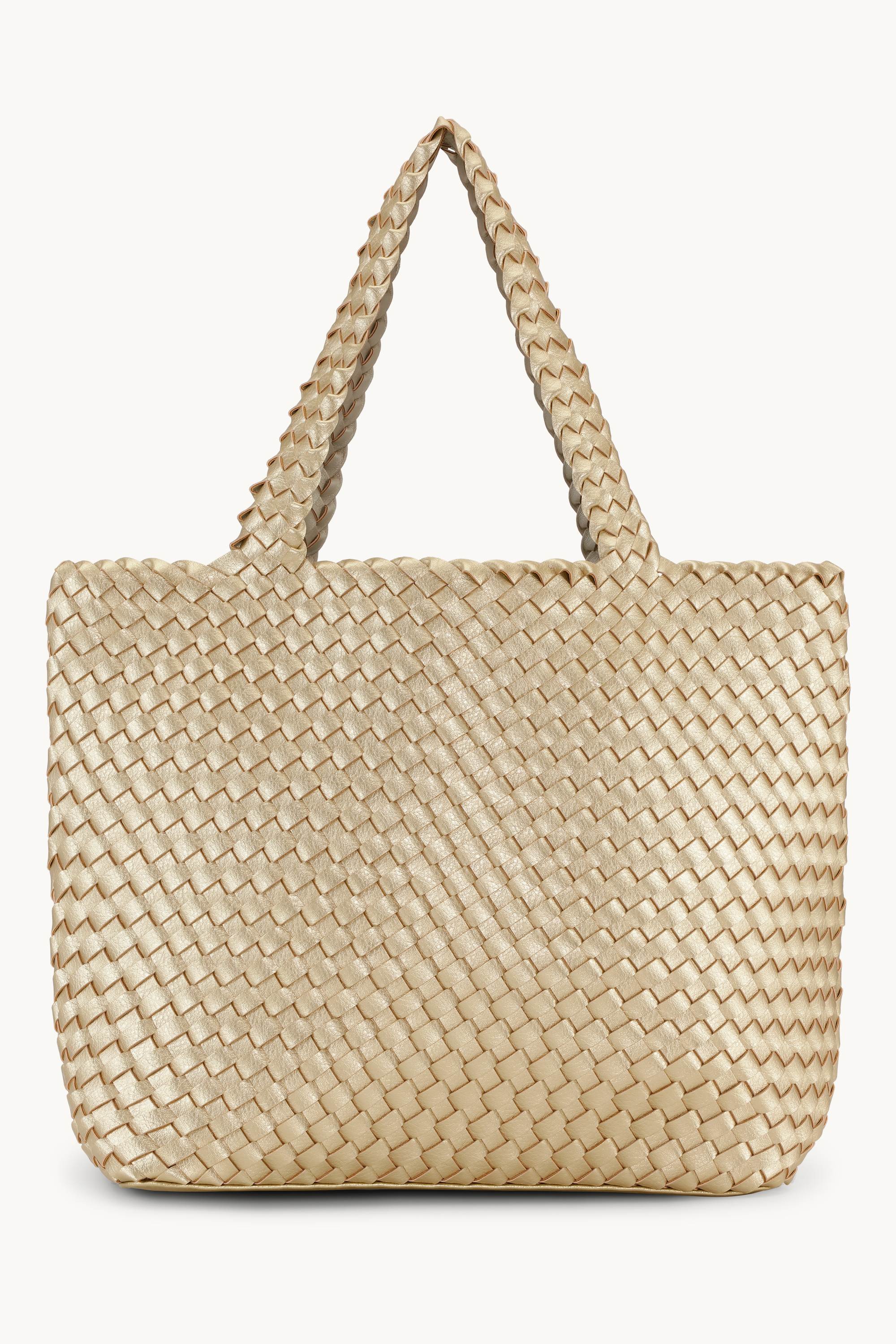 Tote Bag Trenzado - Platin Silver