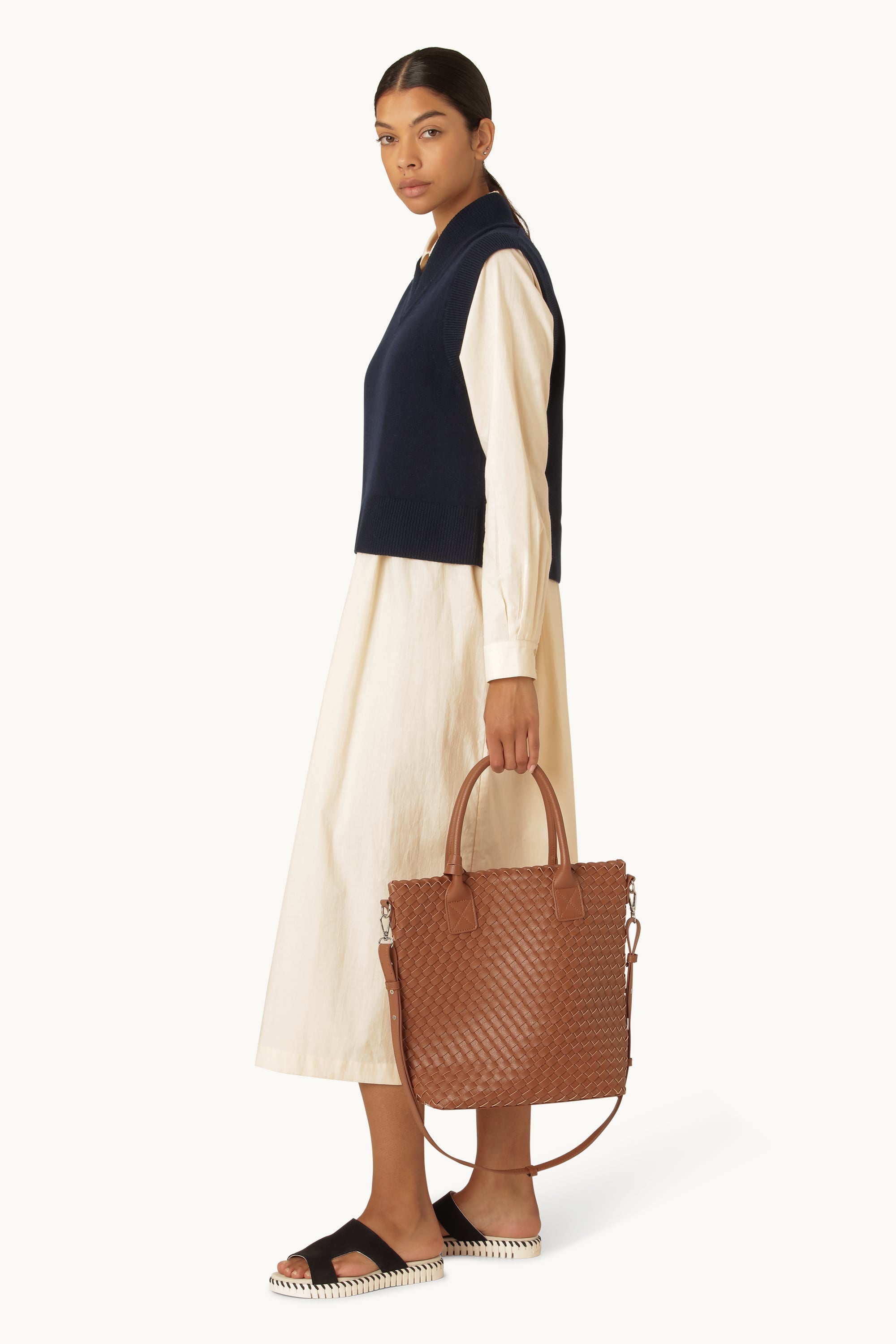 Tote Bag - Burnt Caramel Metallic Brown