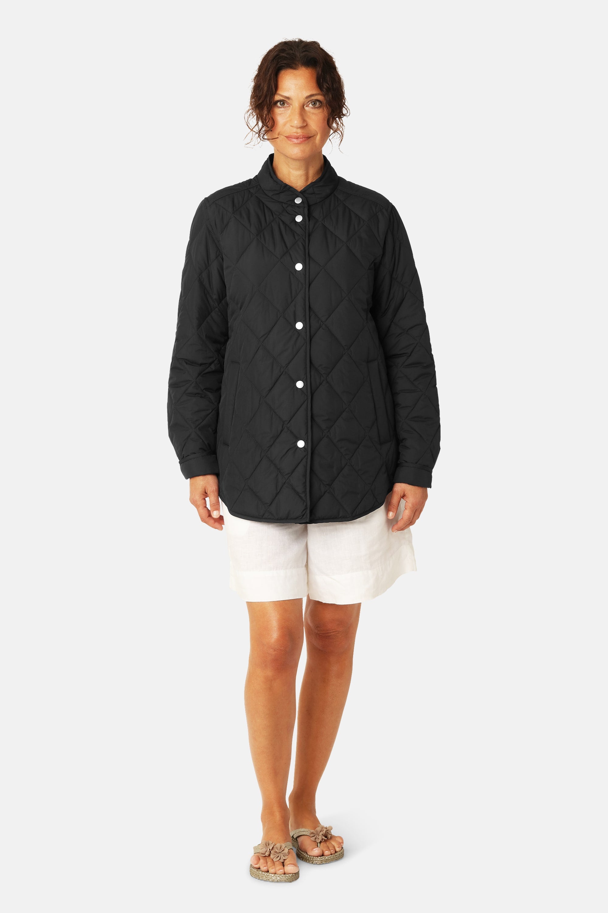 Quilted Shirt Jacket - Dark Indigo