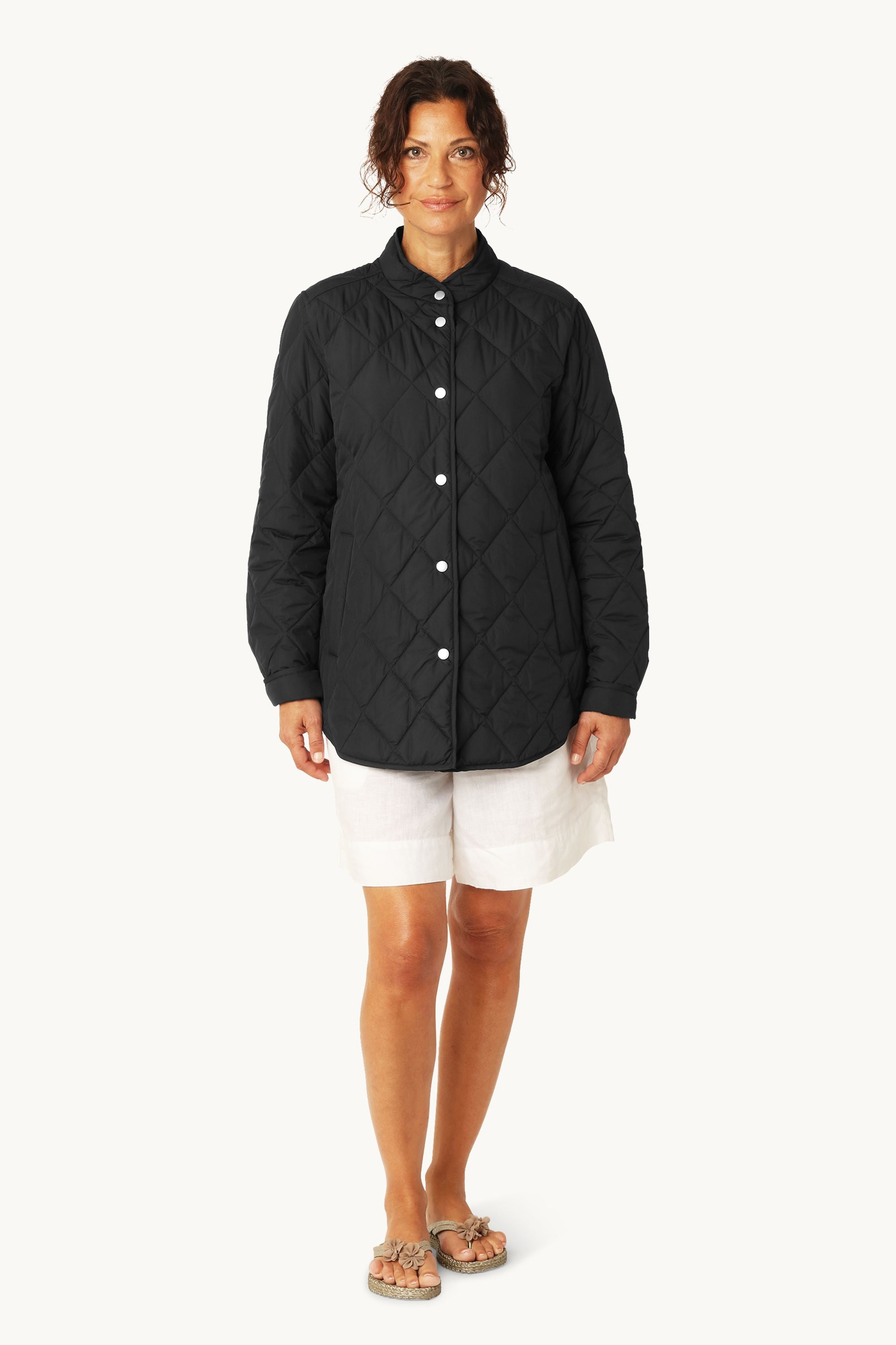 Quilted Shirt Jacket - Dark Indigo