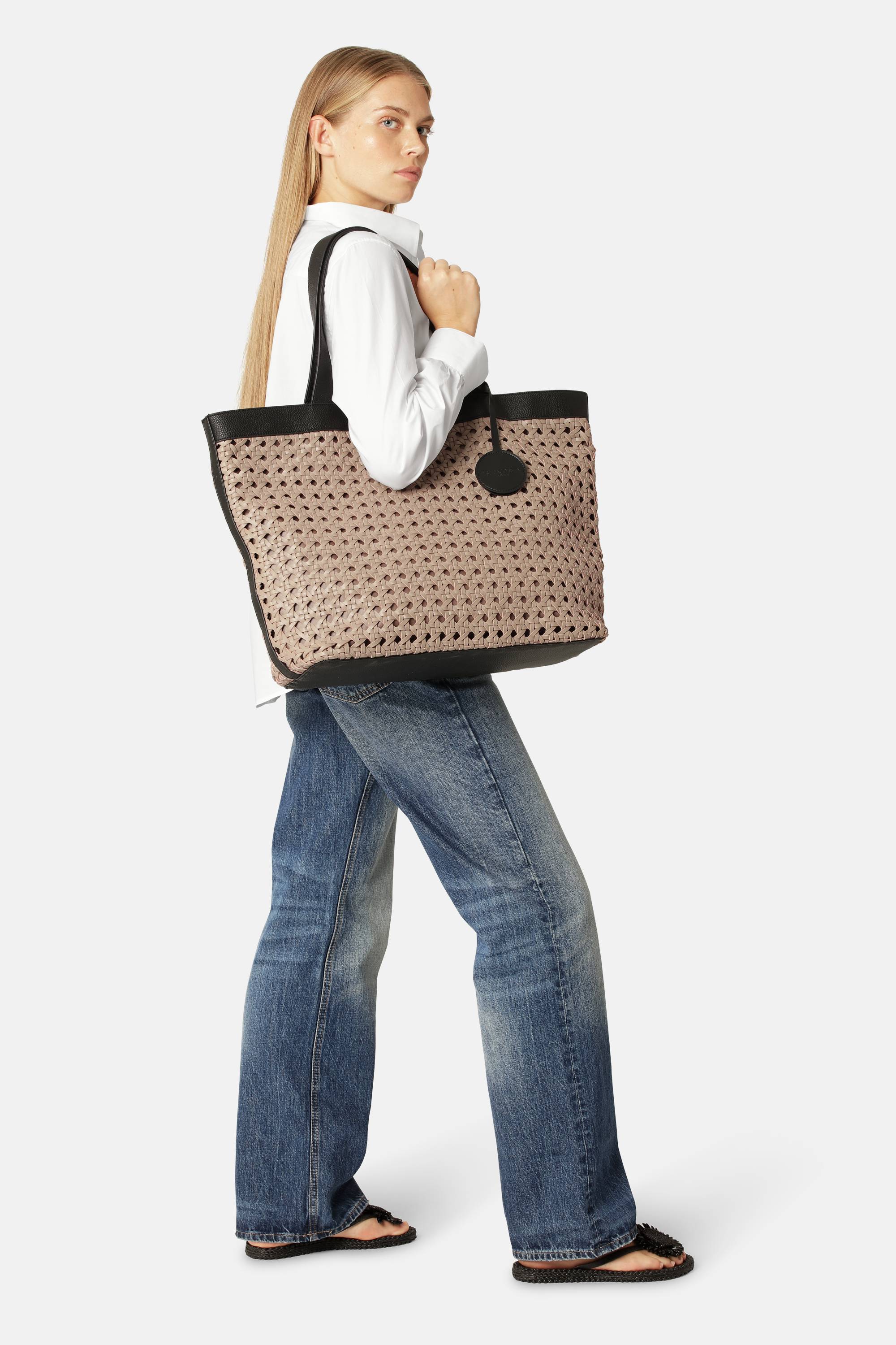 Bolso de Playa Grande - Sand Pile Black