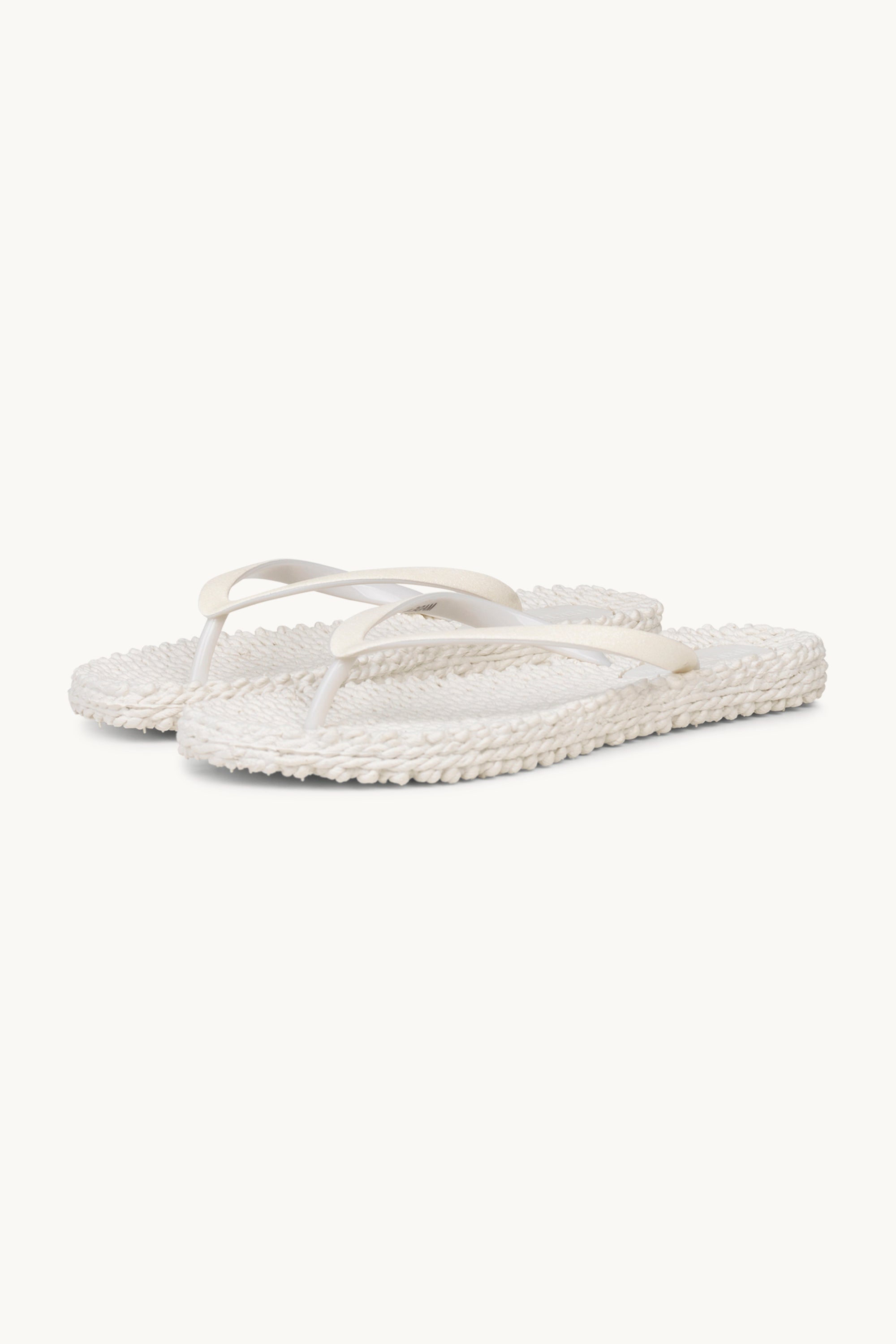 Chanclas Glitter - Creme