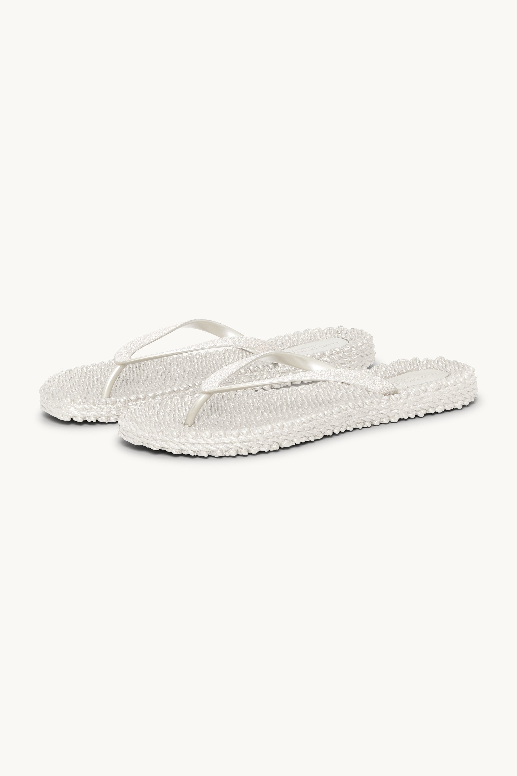 Chanclas Glitter - Creme