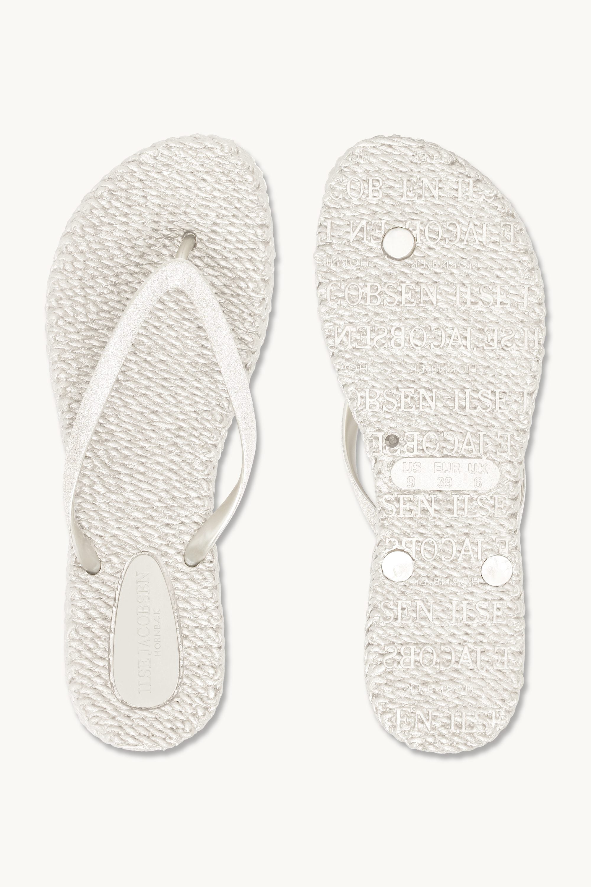 Chanclas Glitter - Creme