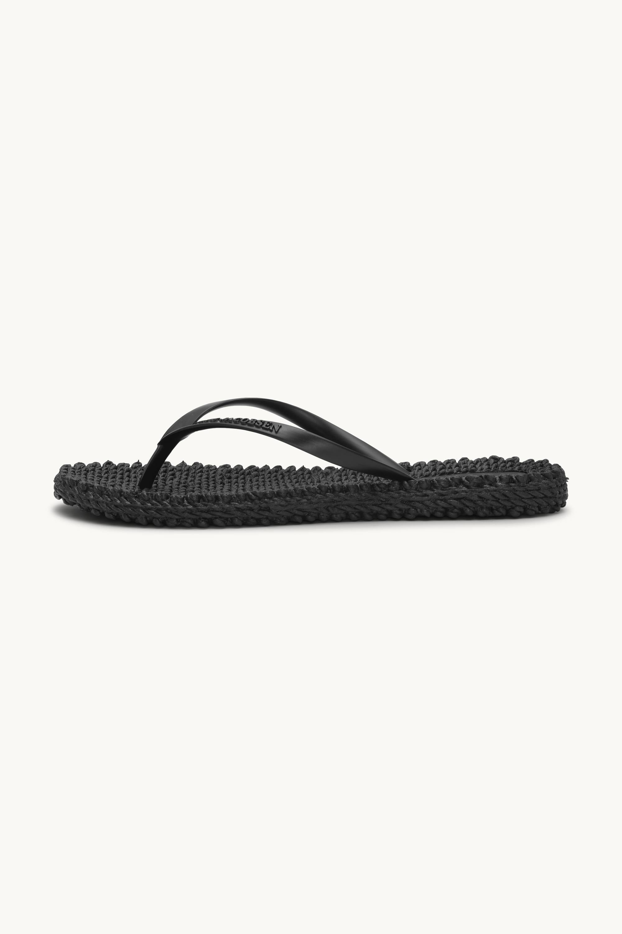 Flip Flops With Logo - Black