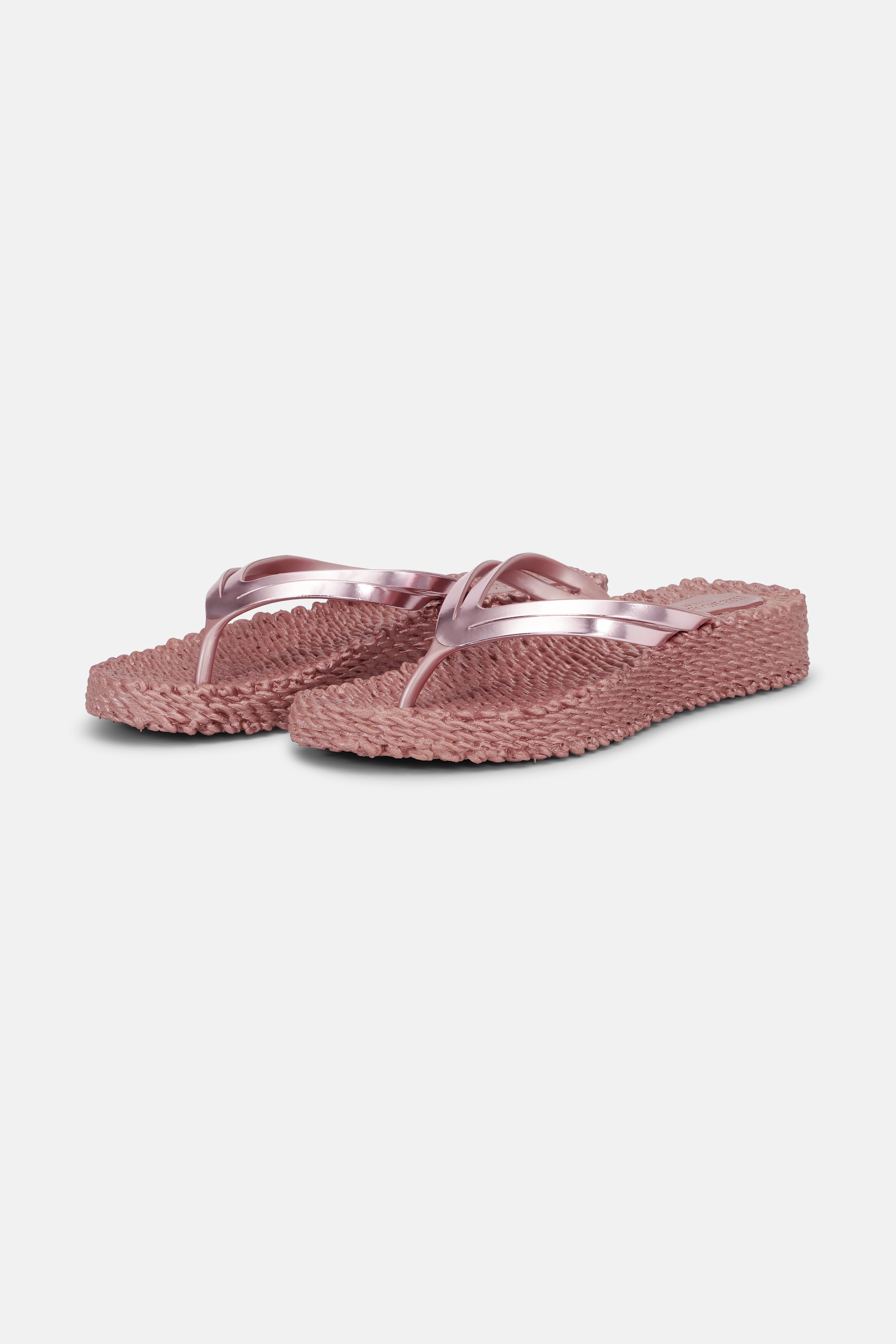 Chanclas con Plataforma Metálicas - Rose Gold