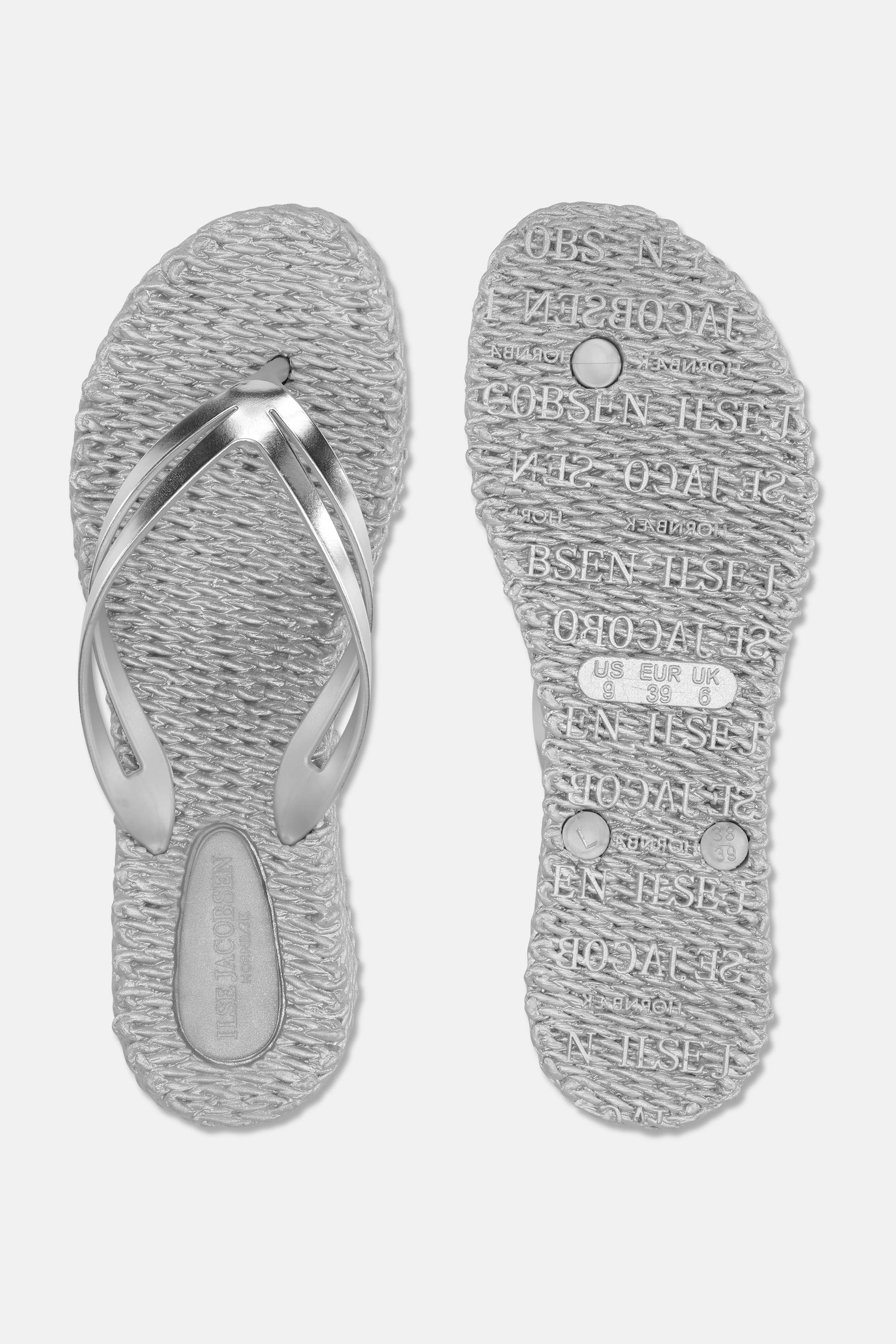 Platform Flip-flops Metallic - Silver