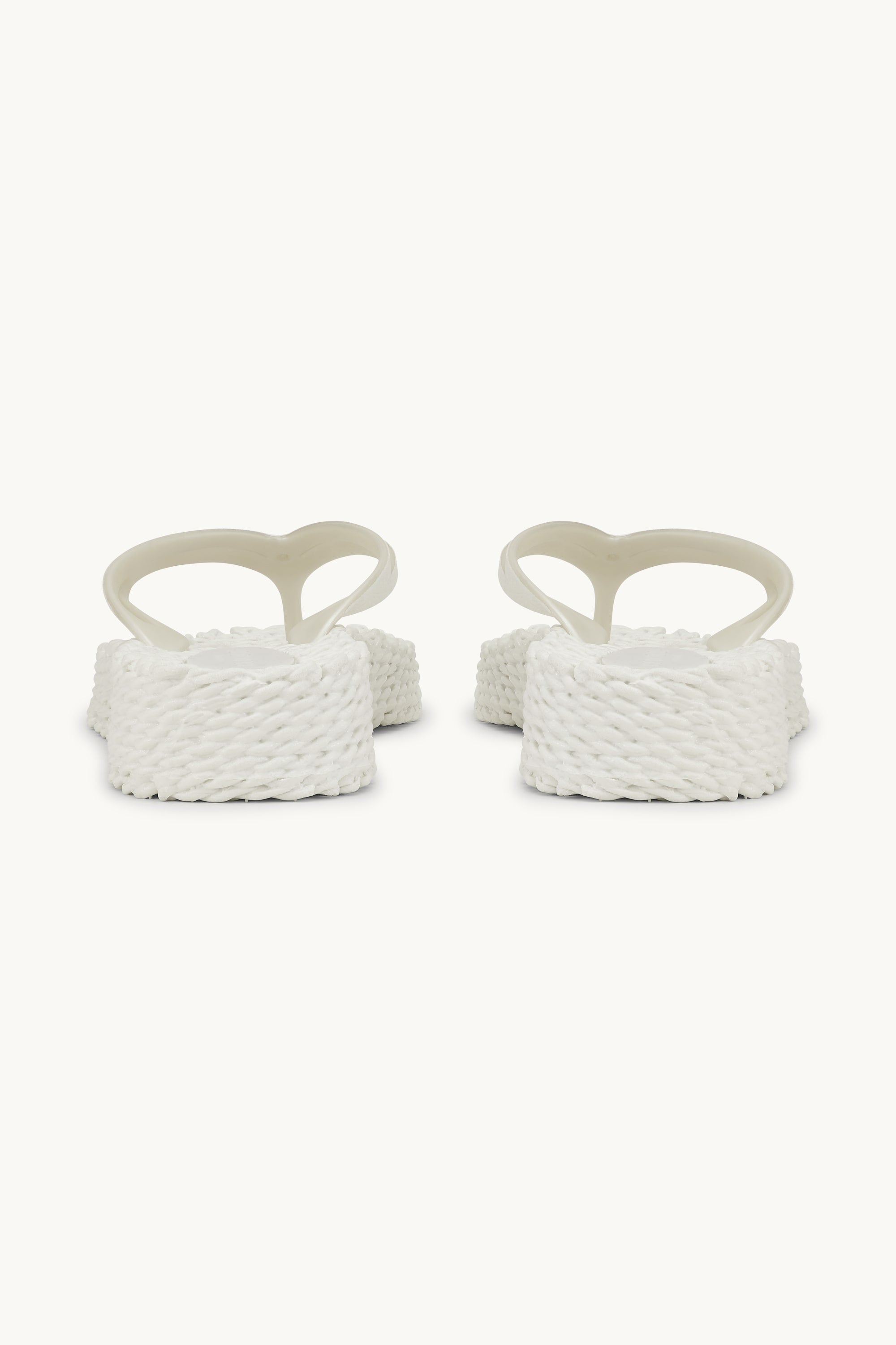 Chanclas con Plataforma Brillantes - Creme