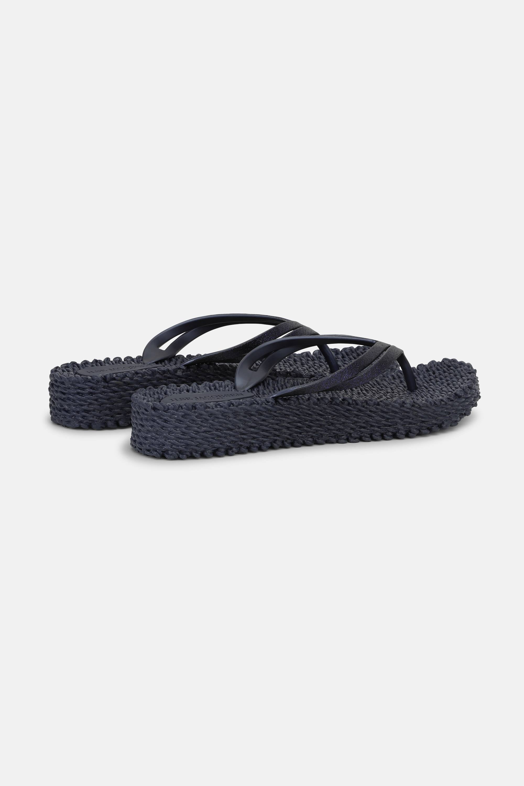 Chanclas con Plataforma Brillantes - Indigo