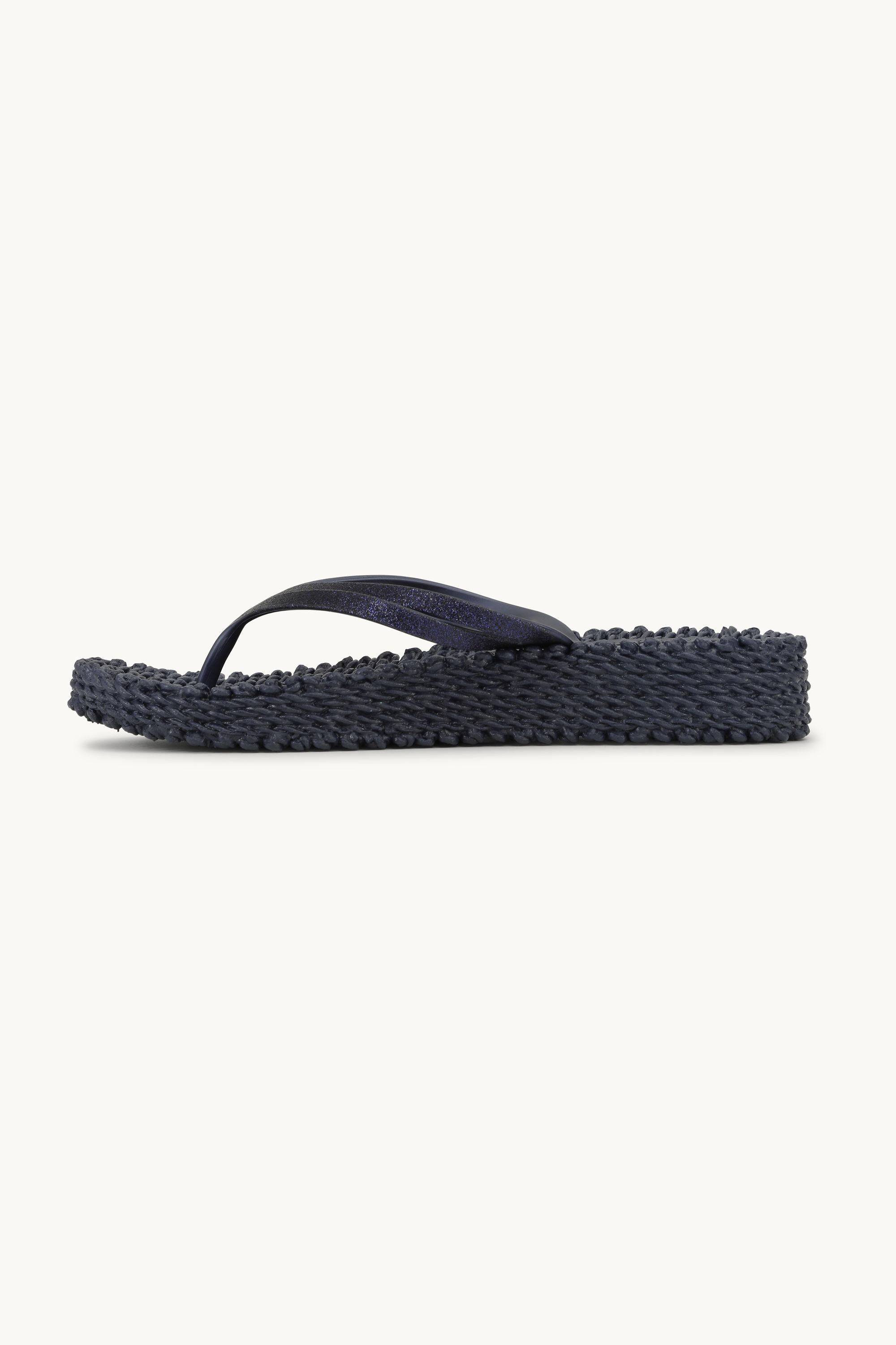 Chanclas con Plataforma Brillantes - Indigo