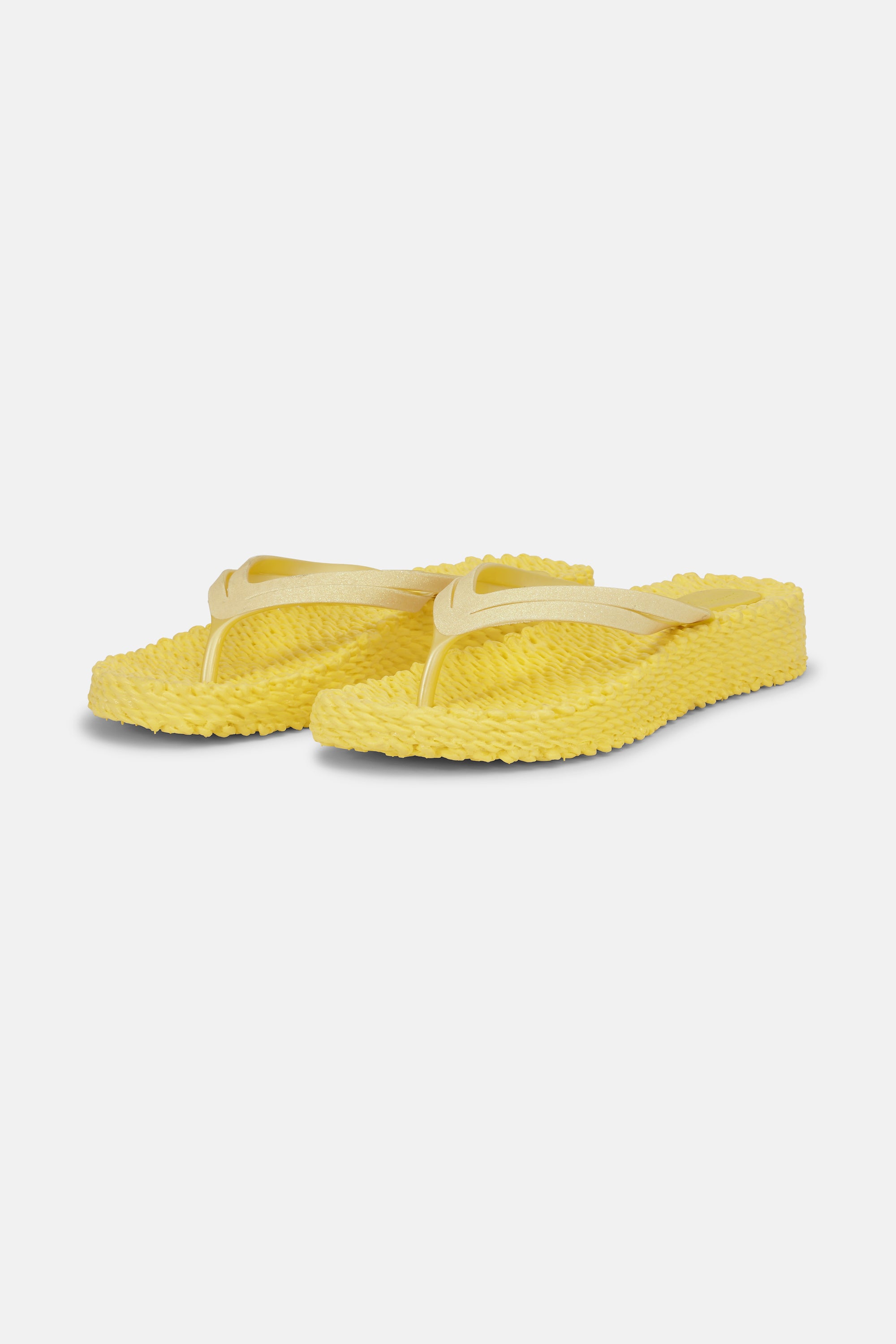 Chanclas con Plataforma Brillantes - Pale Banana
