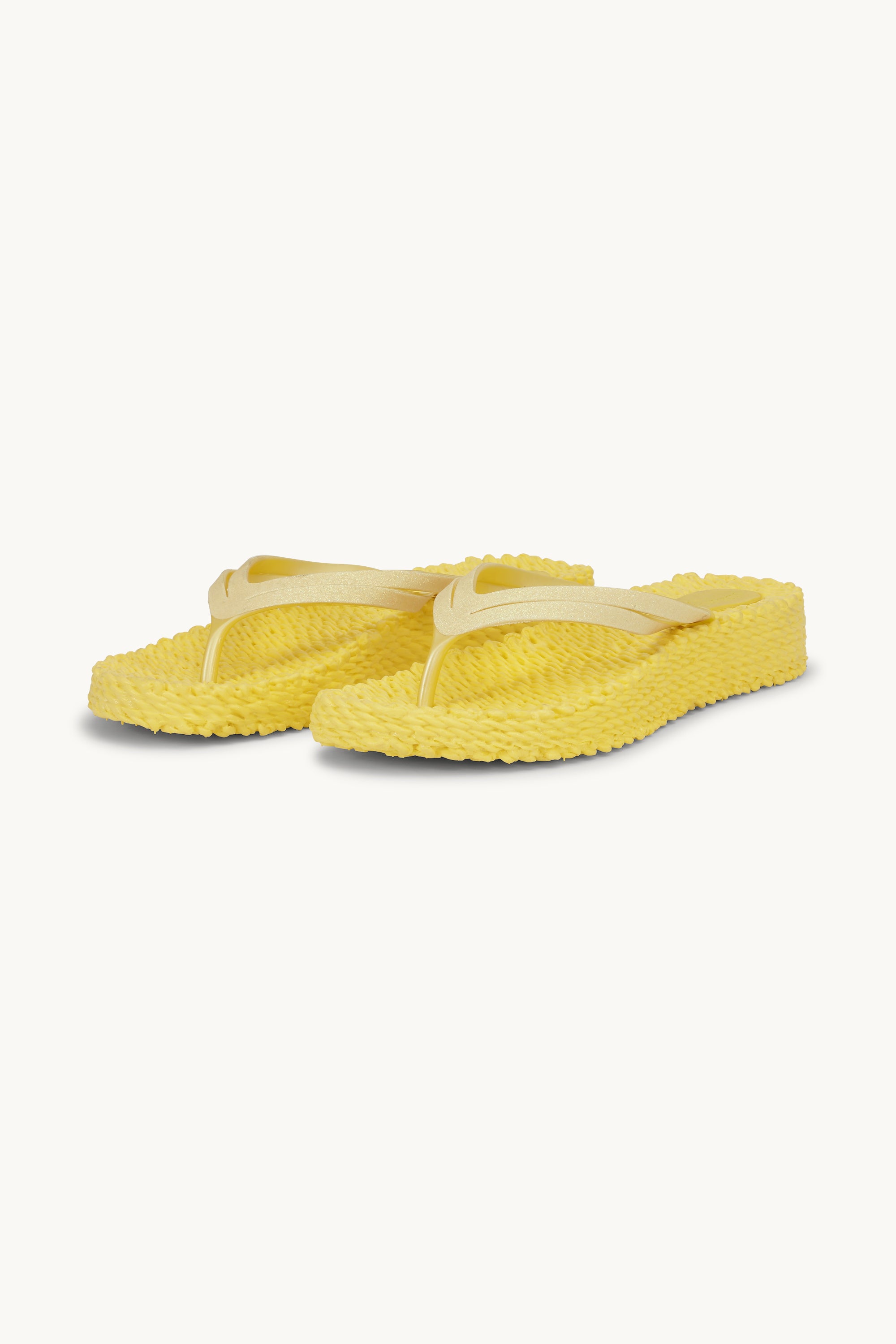 Platform Flip-flops Glitter - Pale Banana