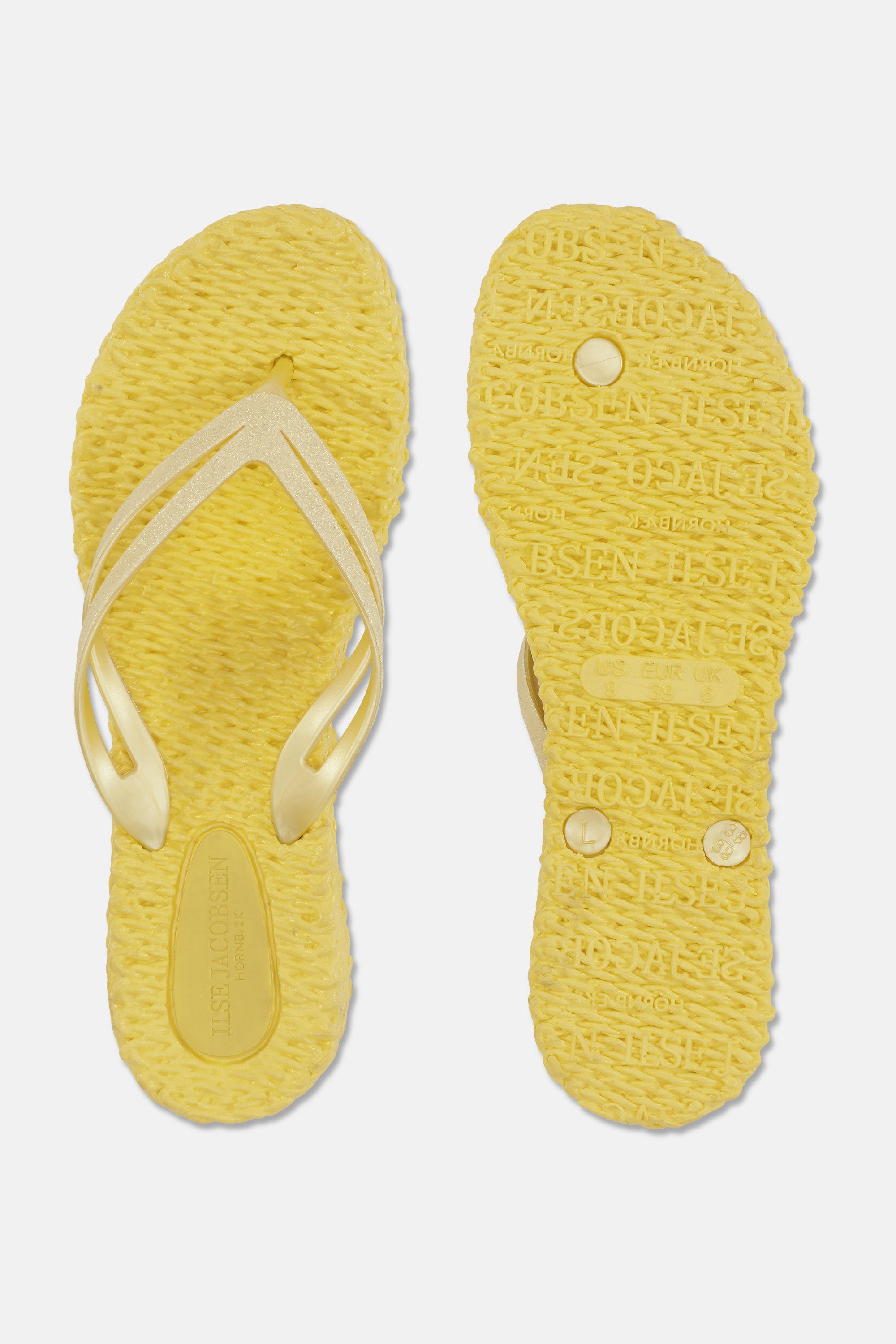 Platform Flip-flops Glitter - Pale Banana