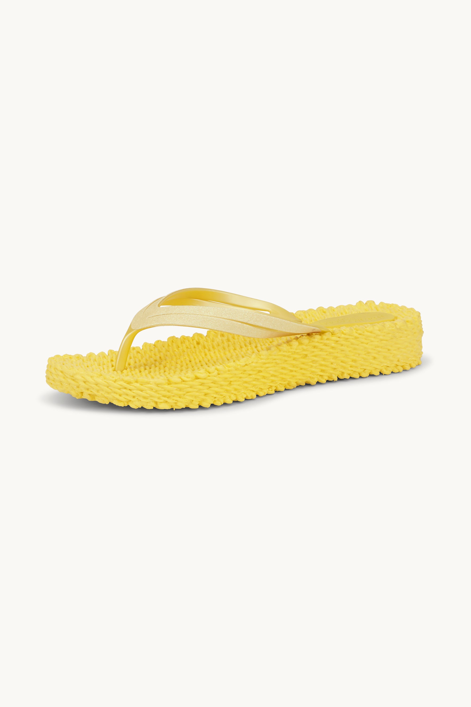 Platform Flip-flops Glitter - Pale Banana