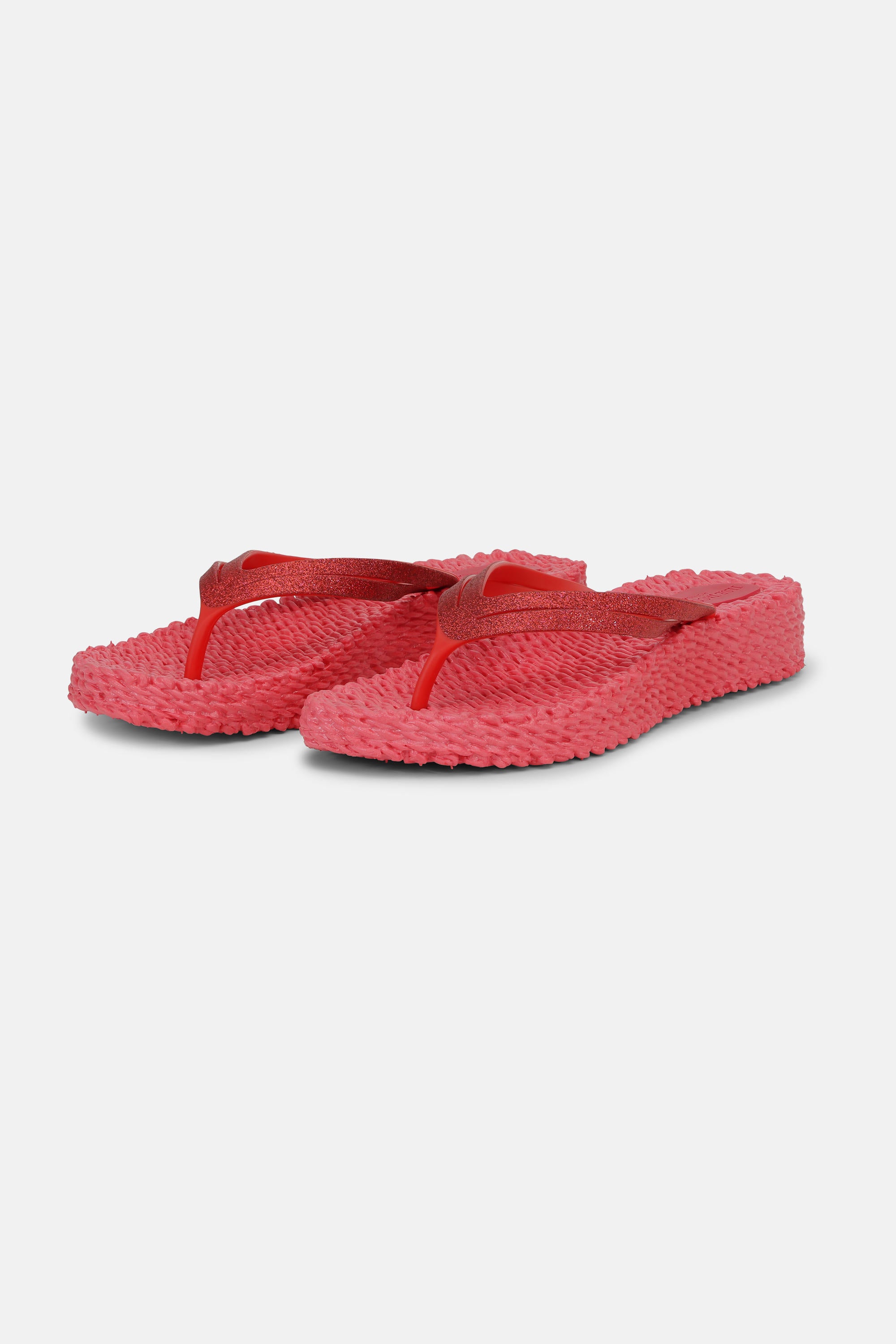 Chanclas con Plataforma Brillantes - Raspberry