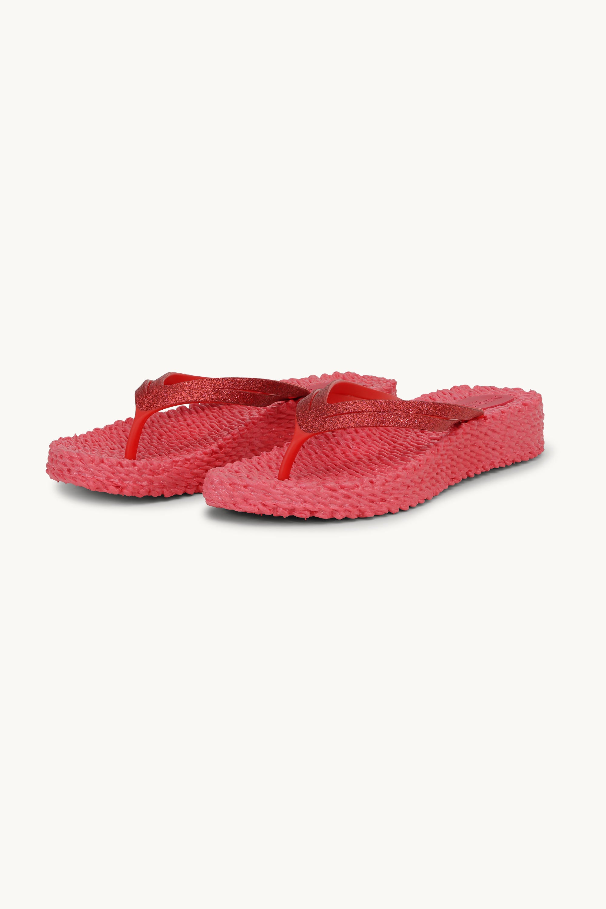 Chanclas con Plataforma Brillantes - Raspberry