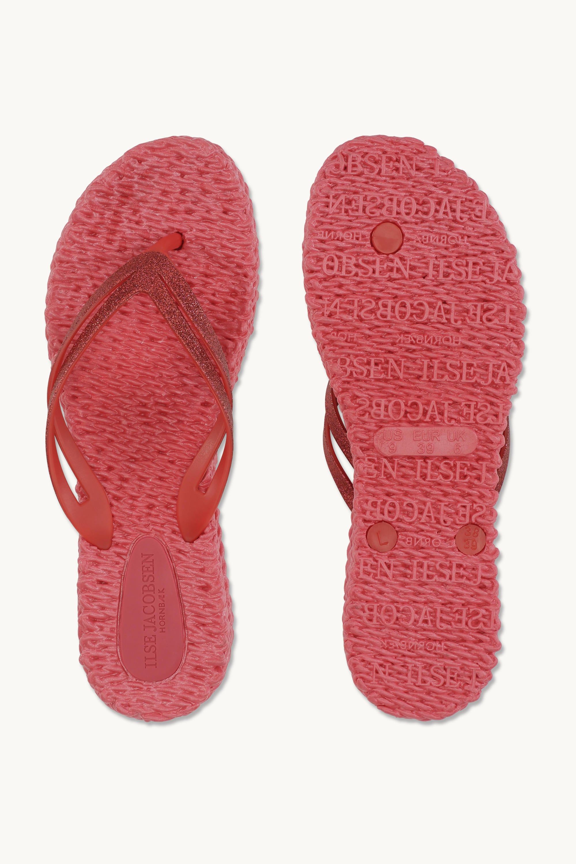 Chanclas con Plataforma Brillantes - Raspberry
