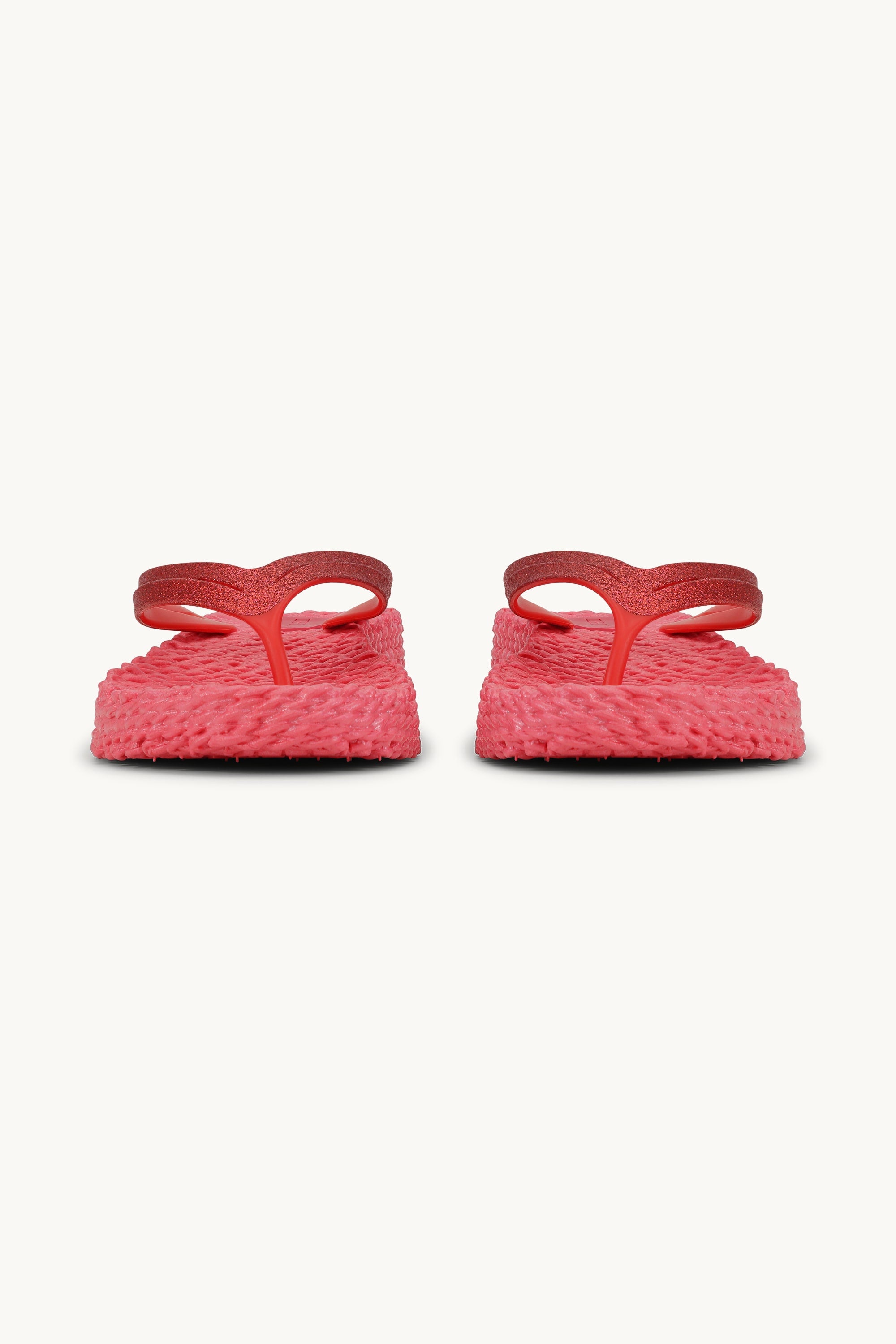 Chanclas con Plataforma Brillantes - Raspberry