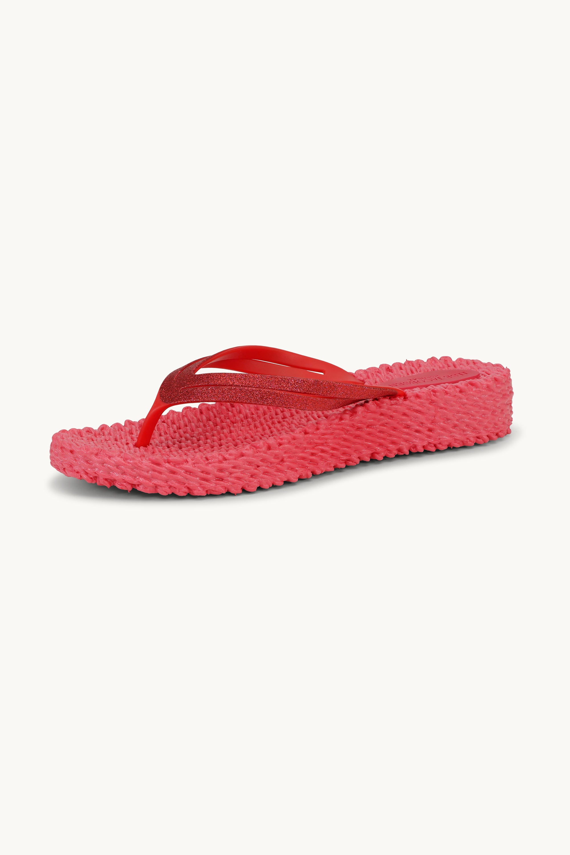 Chanclas con Plataforma Brillantes - Raspberry