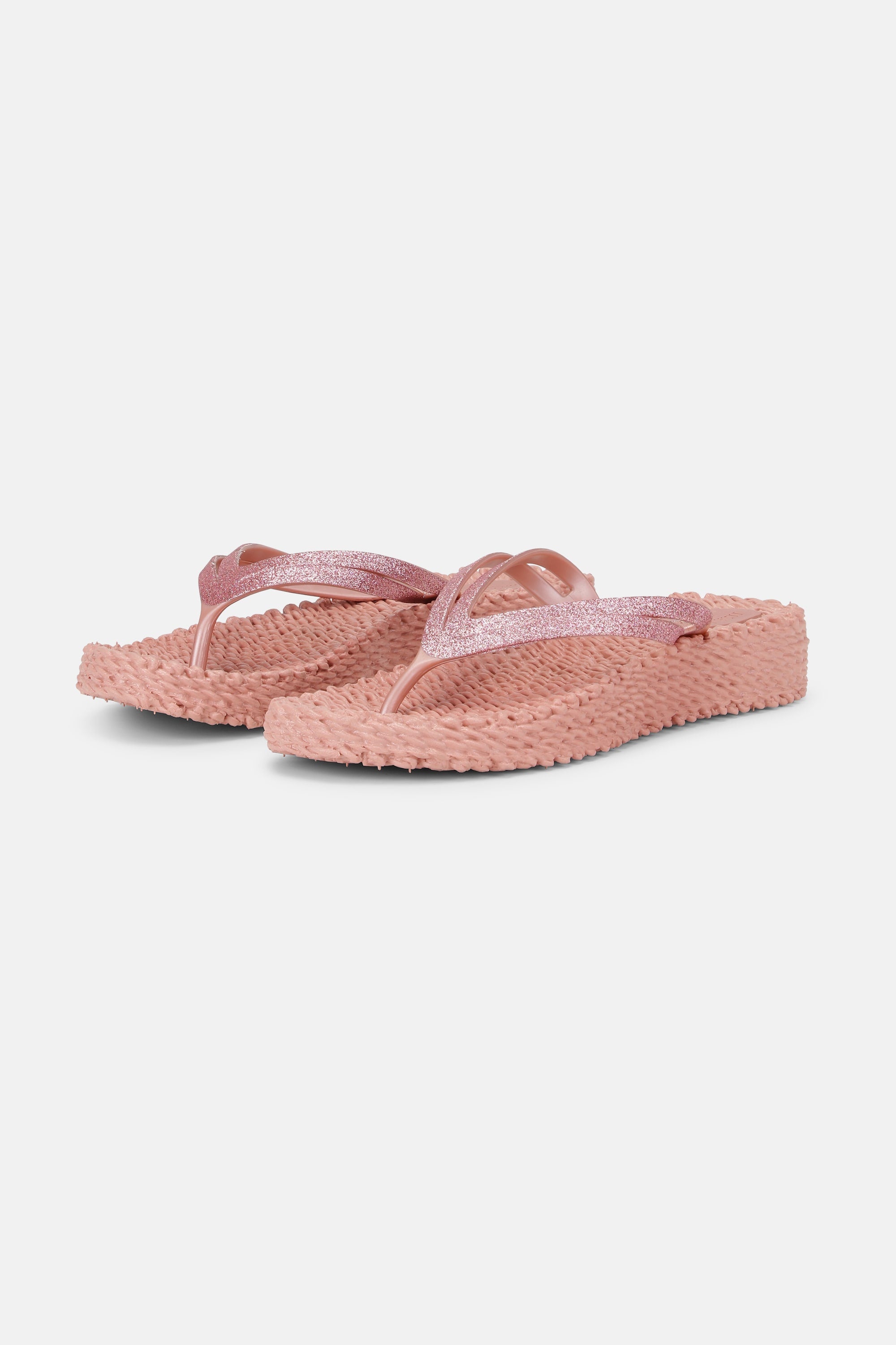 Chanclas con Plataforma Brillantes - Misty Rose