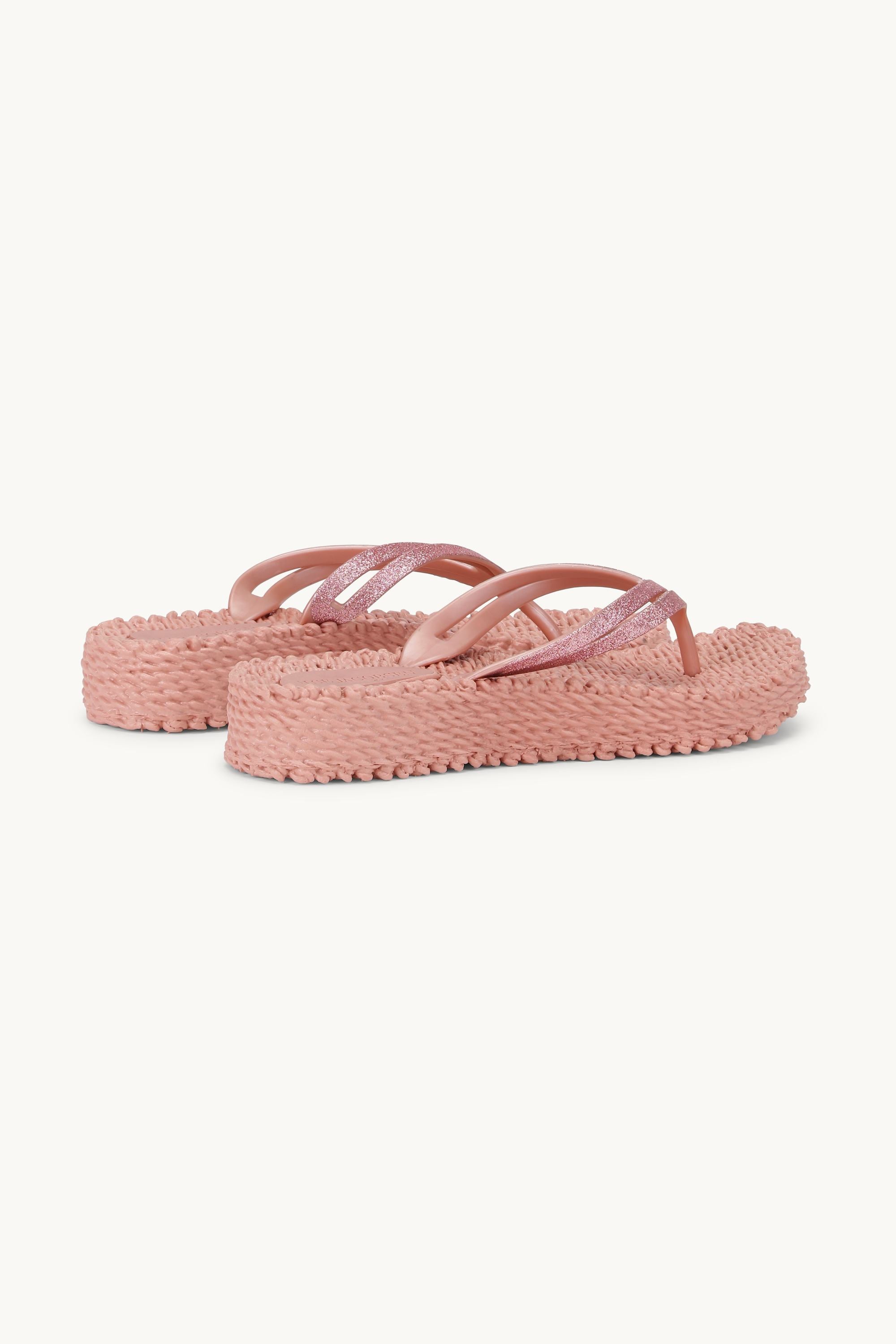 Chanclas con Plataforma Brillantes - Misty Rose
