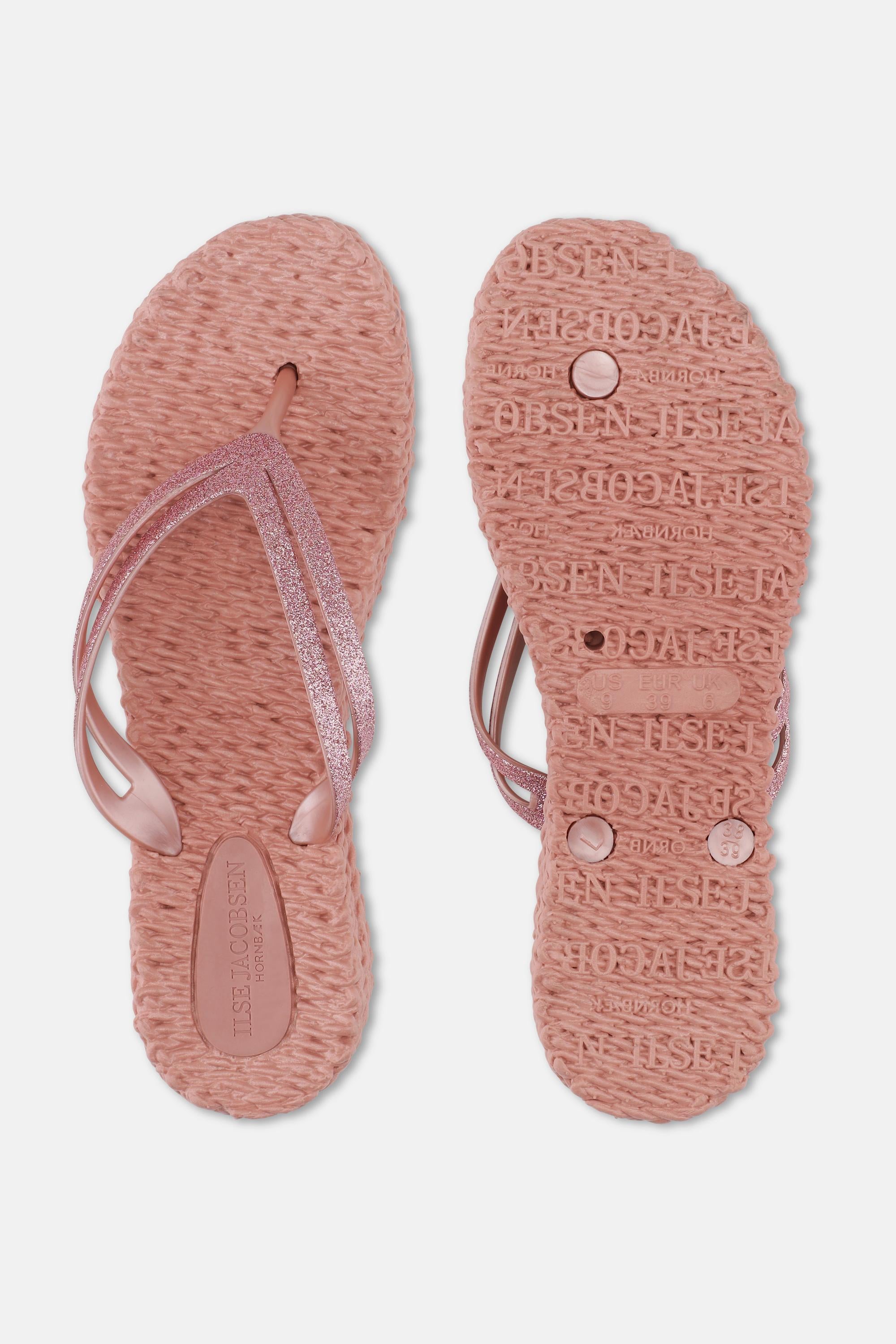 Chanclas con Plataforma Brillantes - Misty Rose