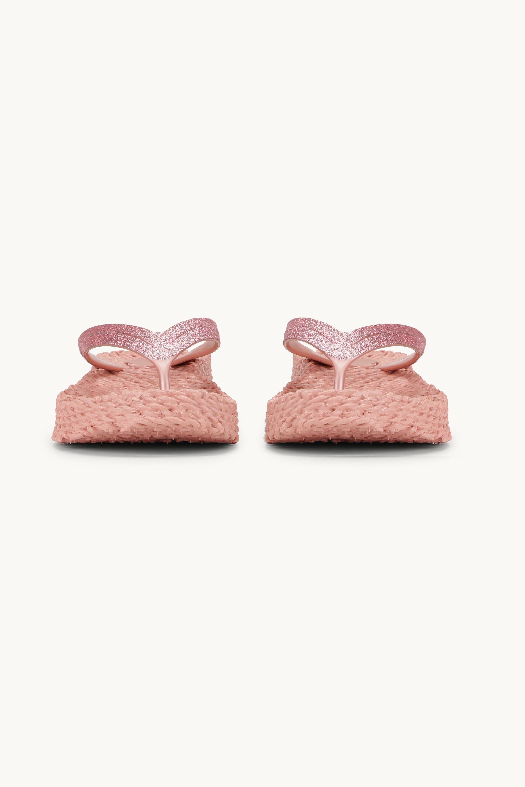 Chanclas con Plataforma Brillantes - Misty Rose