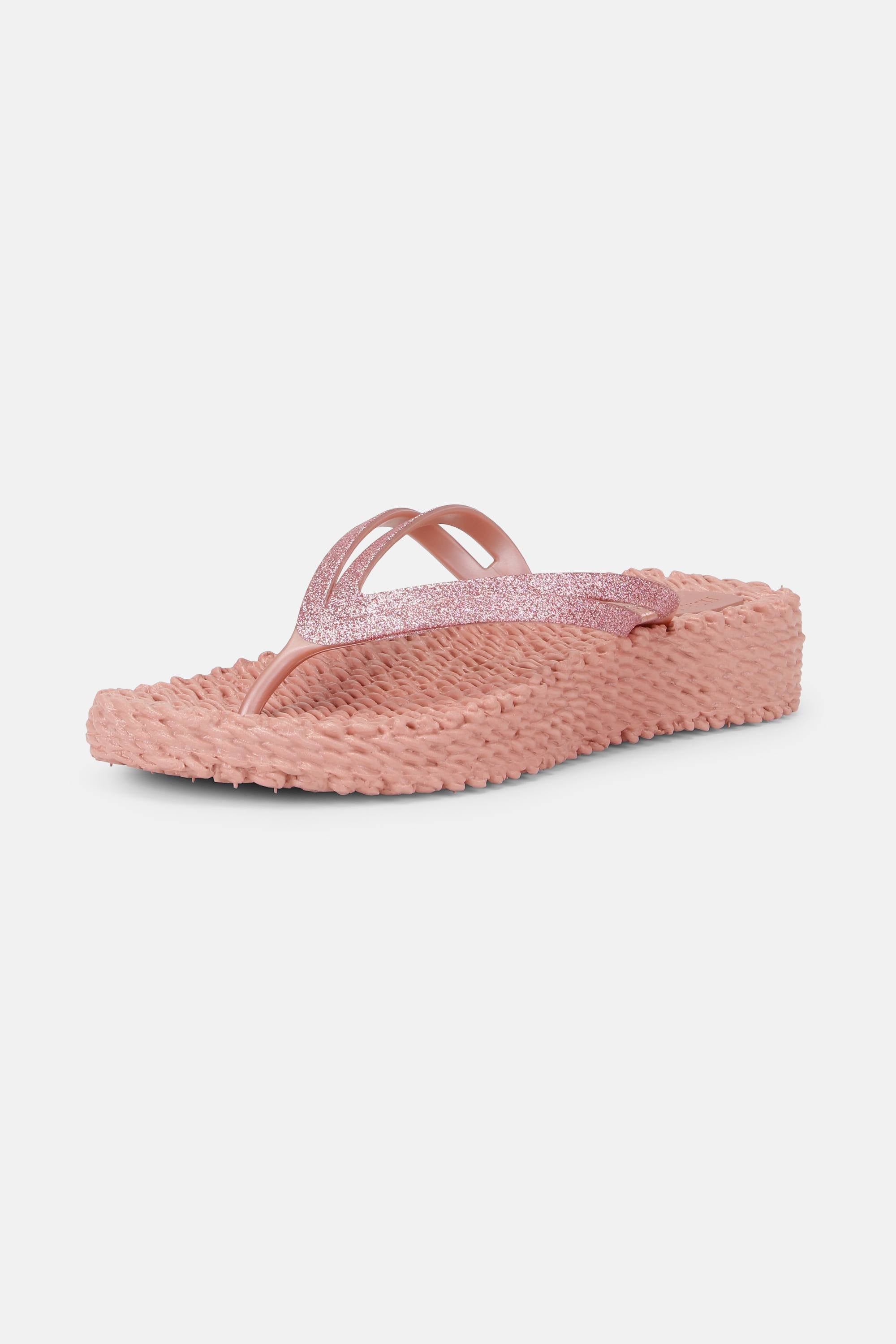 Chanclas con Plataforma Brillantes - Misty Rose