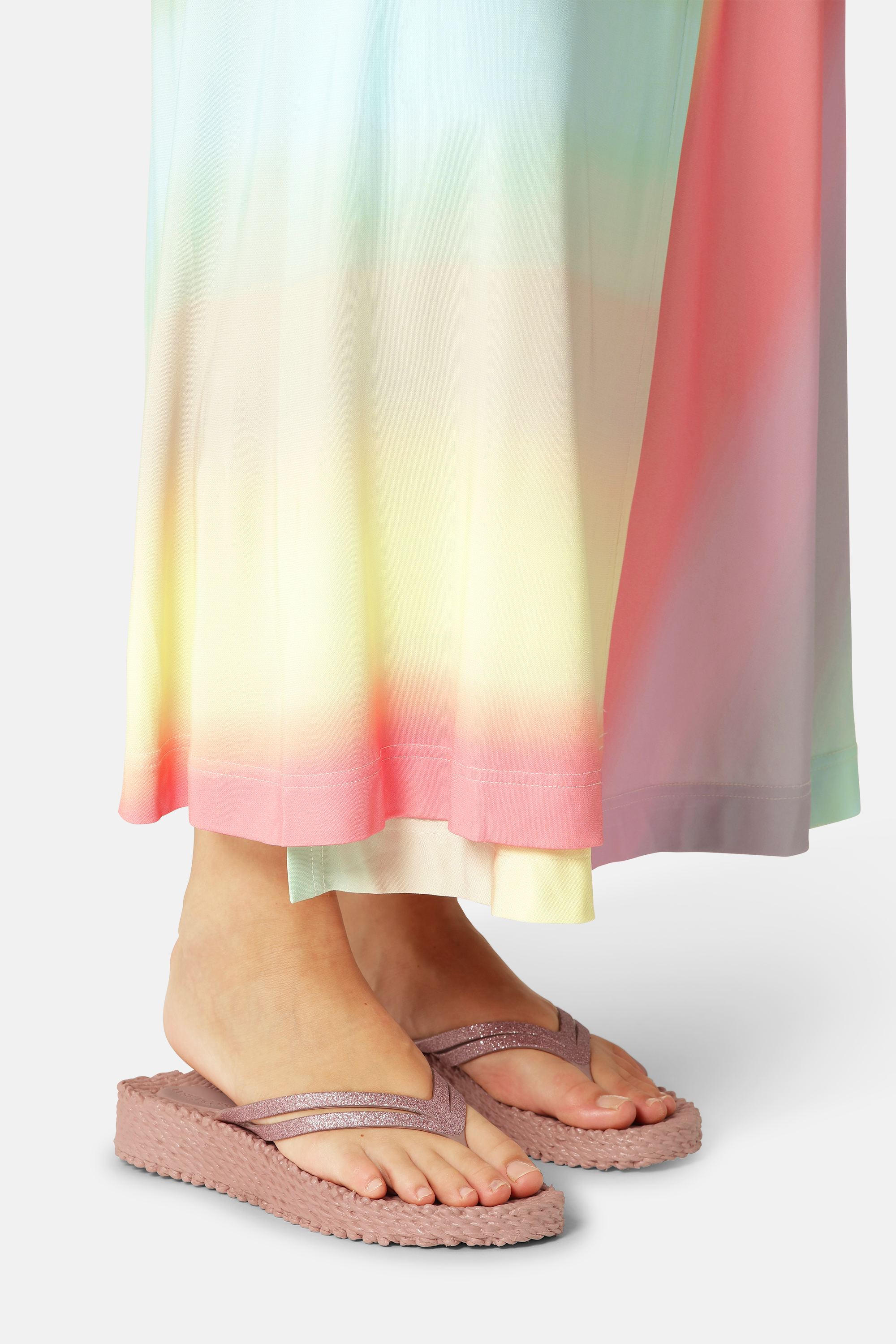 Chanclas con Plataforma Brillantes - Misty Rose