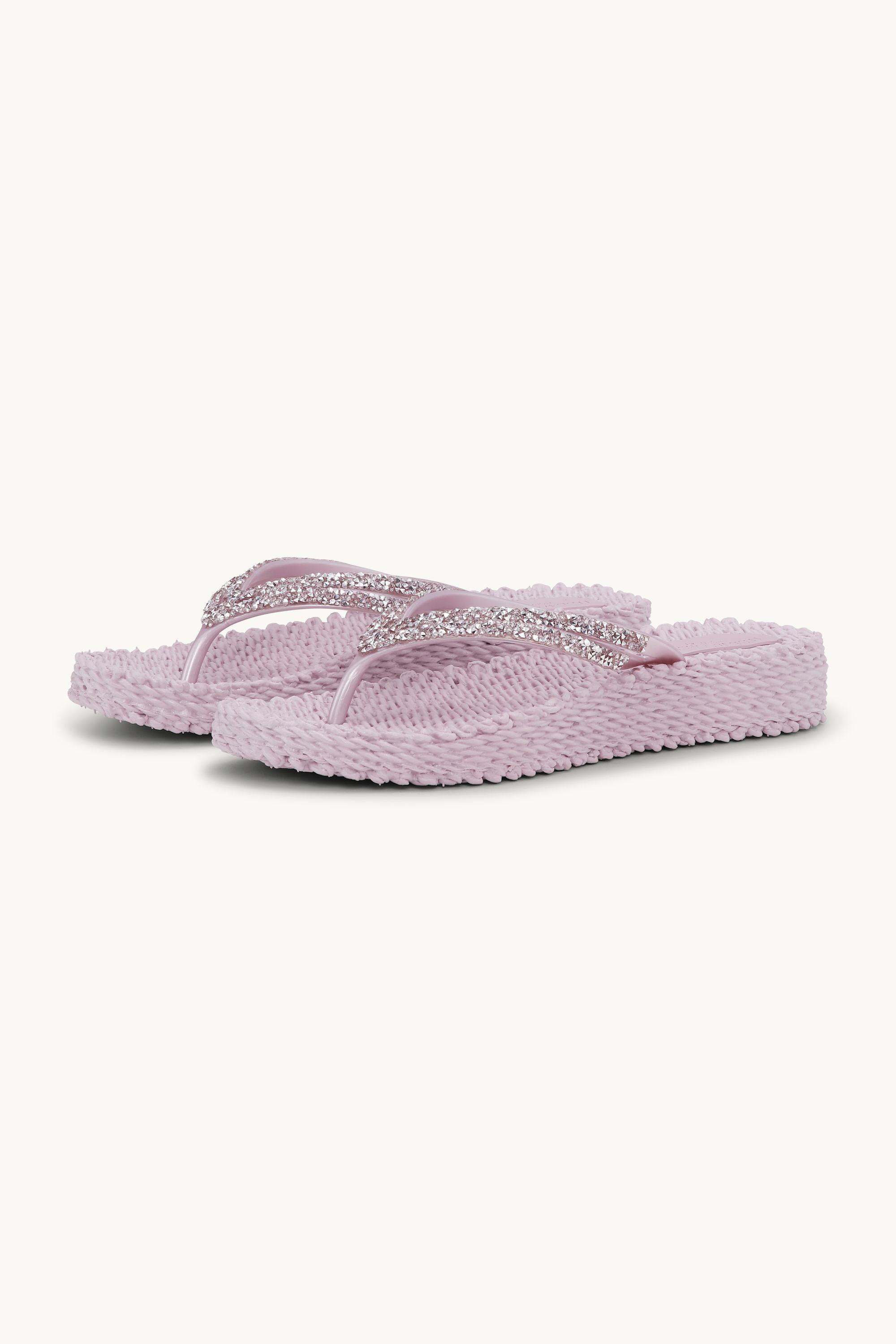 Chanclas con Plataforma Piedras Brillantes - Mauve Shadows