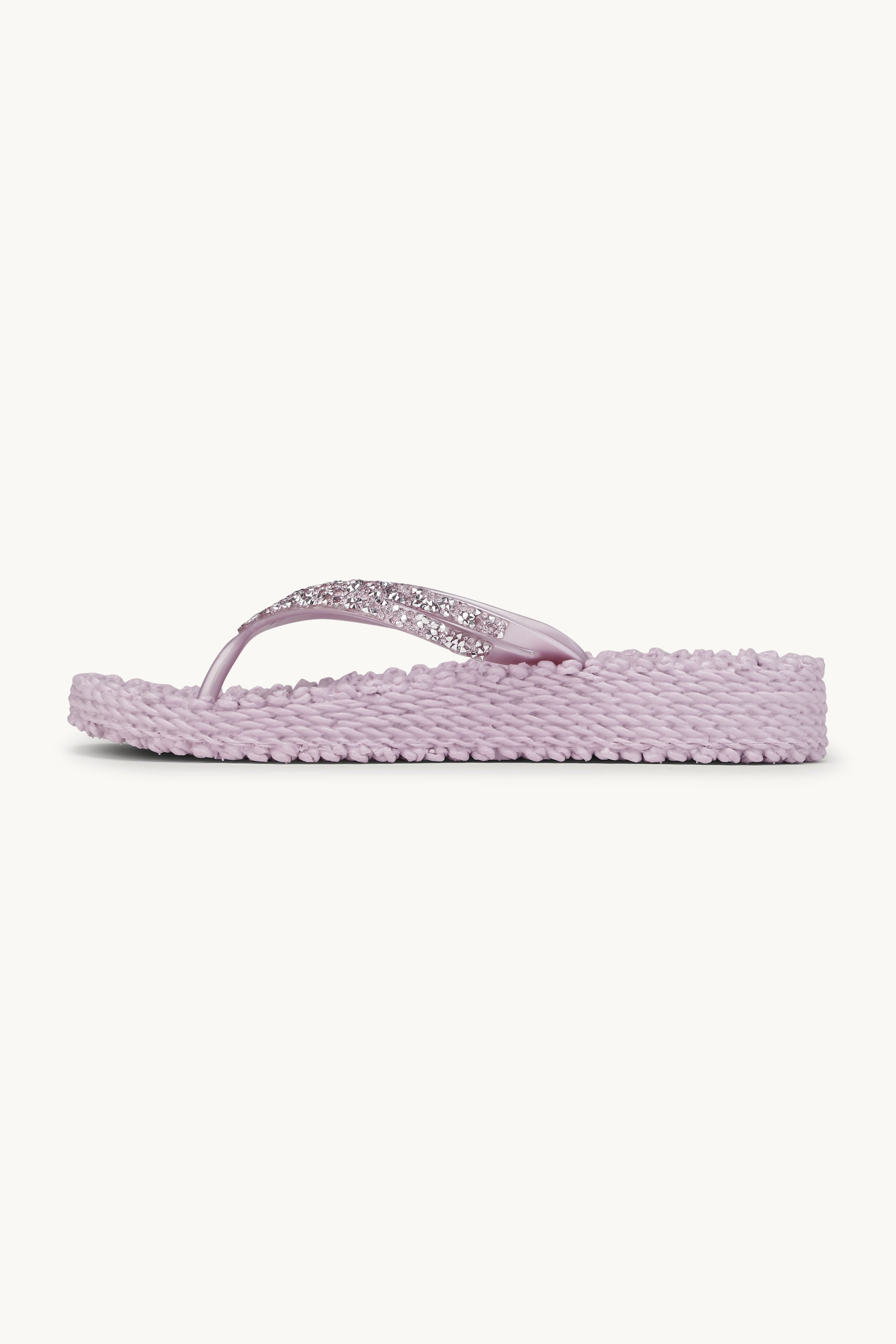 Chanclas con Plataforma Piedras Brillantes - Mauve Shadows