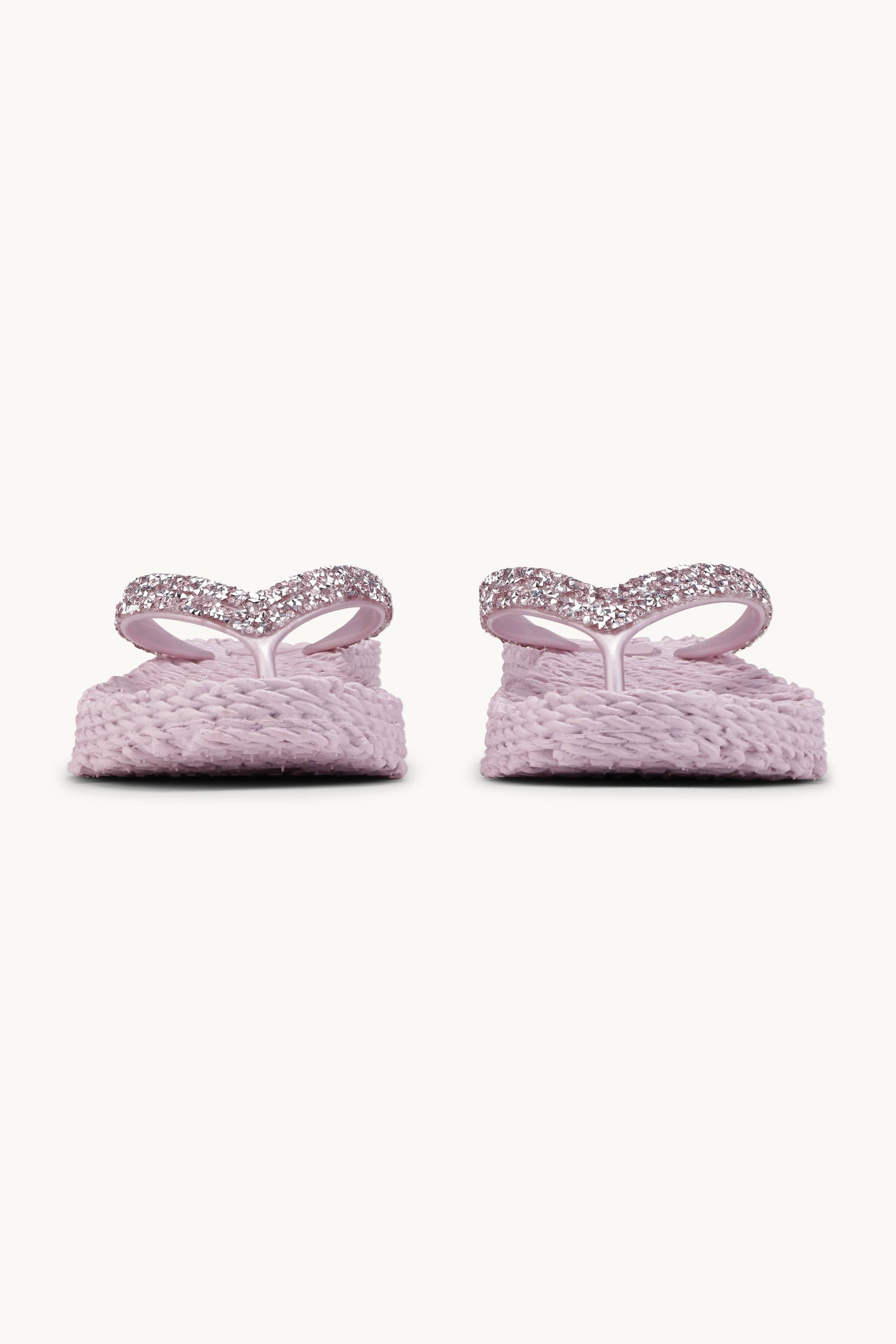 Chanclas con Plataforma Piedras Brillantes - Mauve Shadows