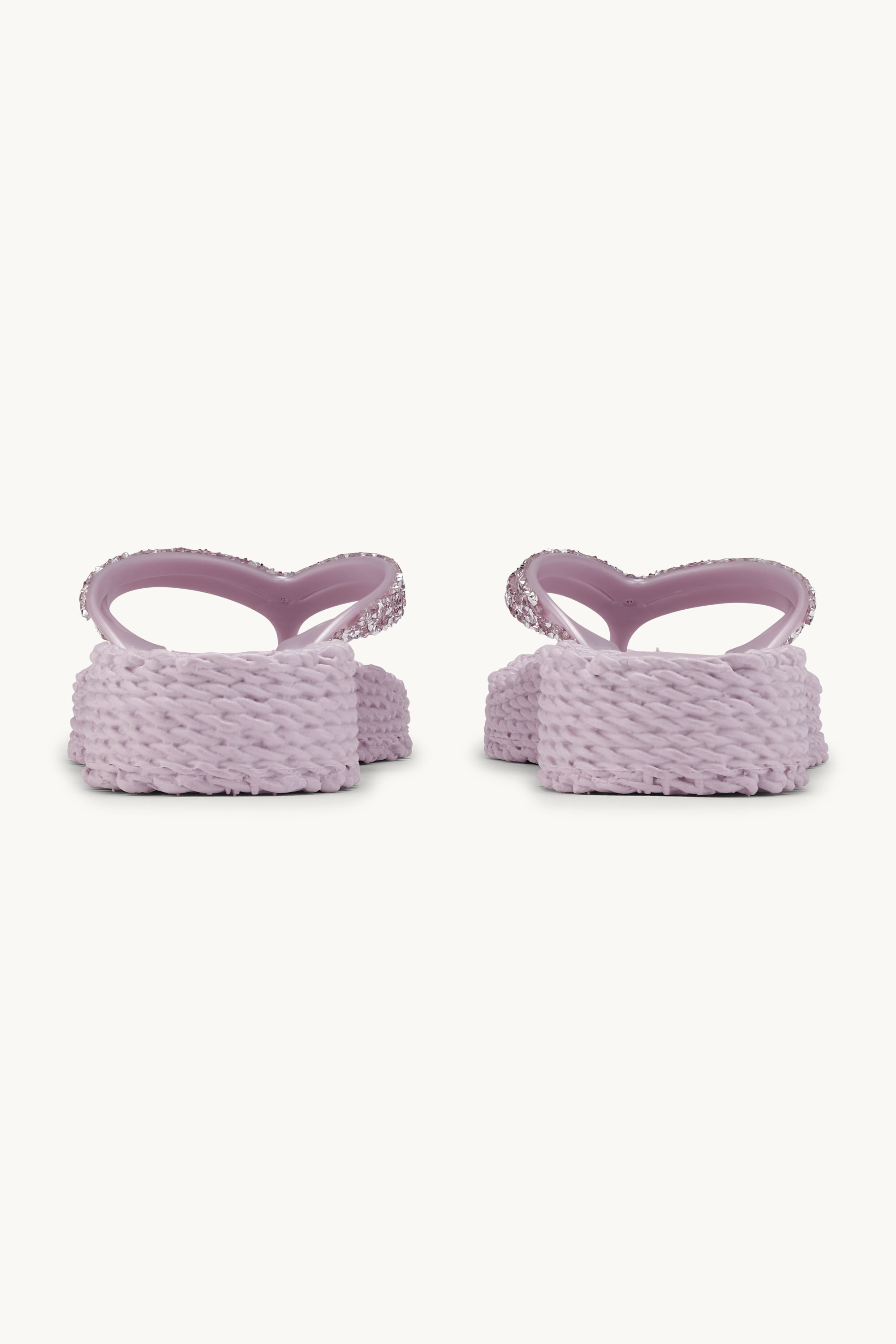 Chanclas con Plataforma Piedras Brillantes - Mauve Shadows