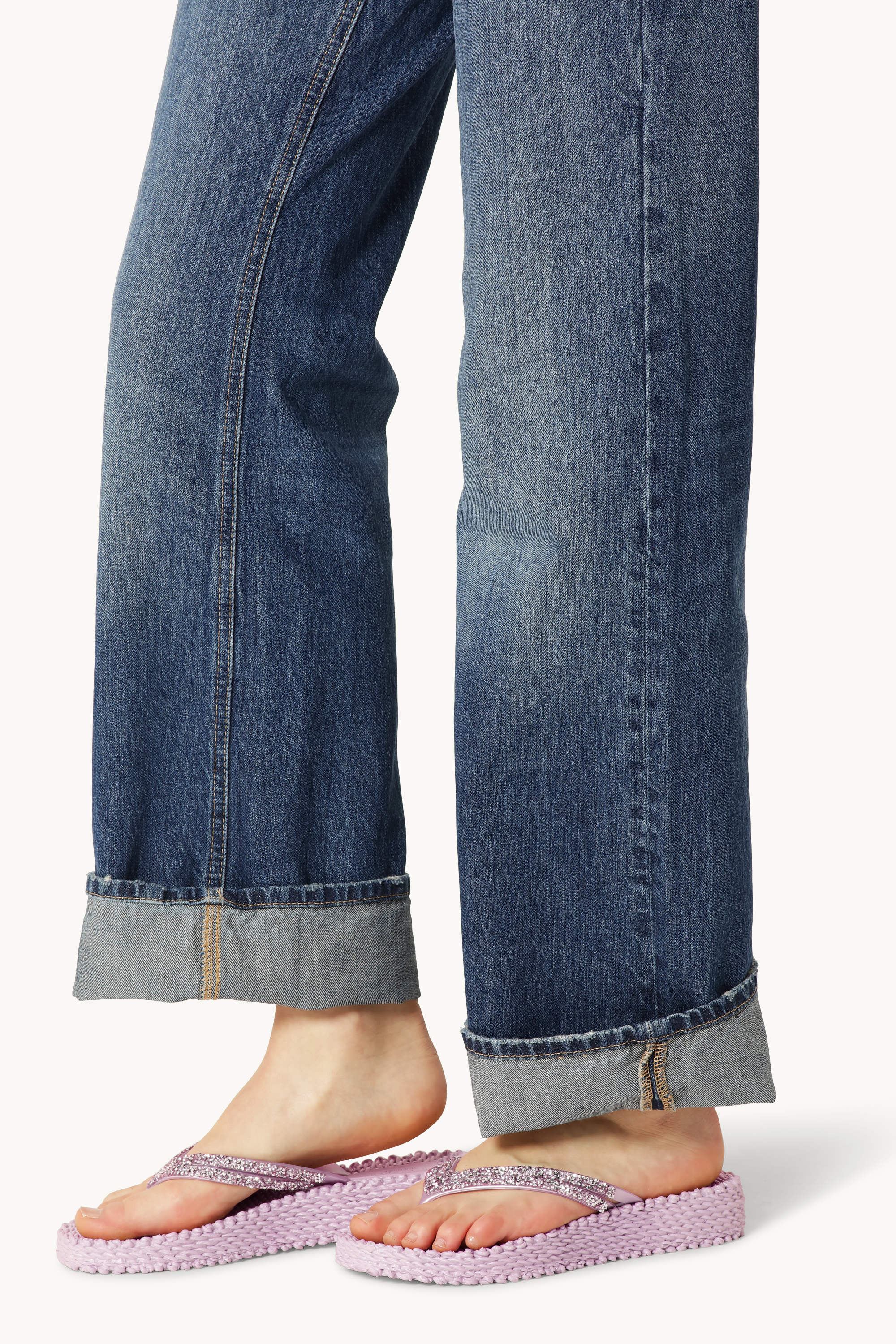 Chanclas con Plataforma Piedras Brillantes - Mauve Shadows