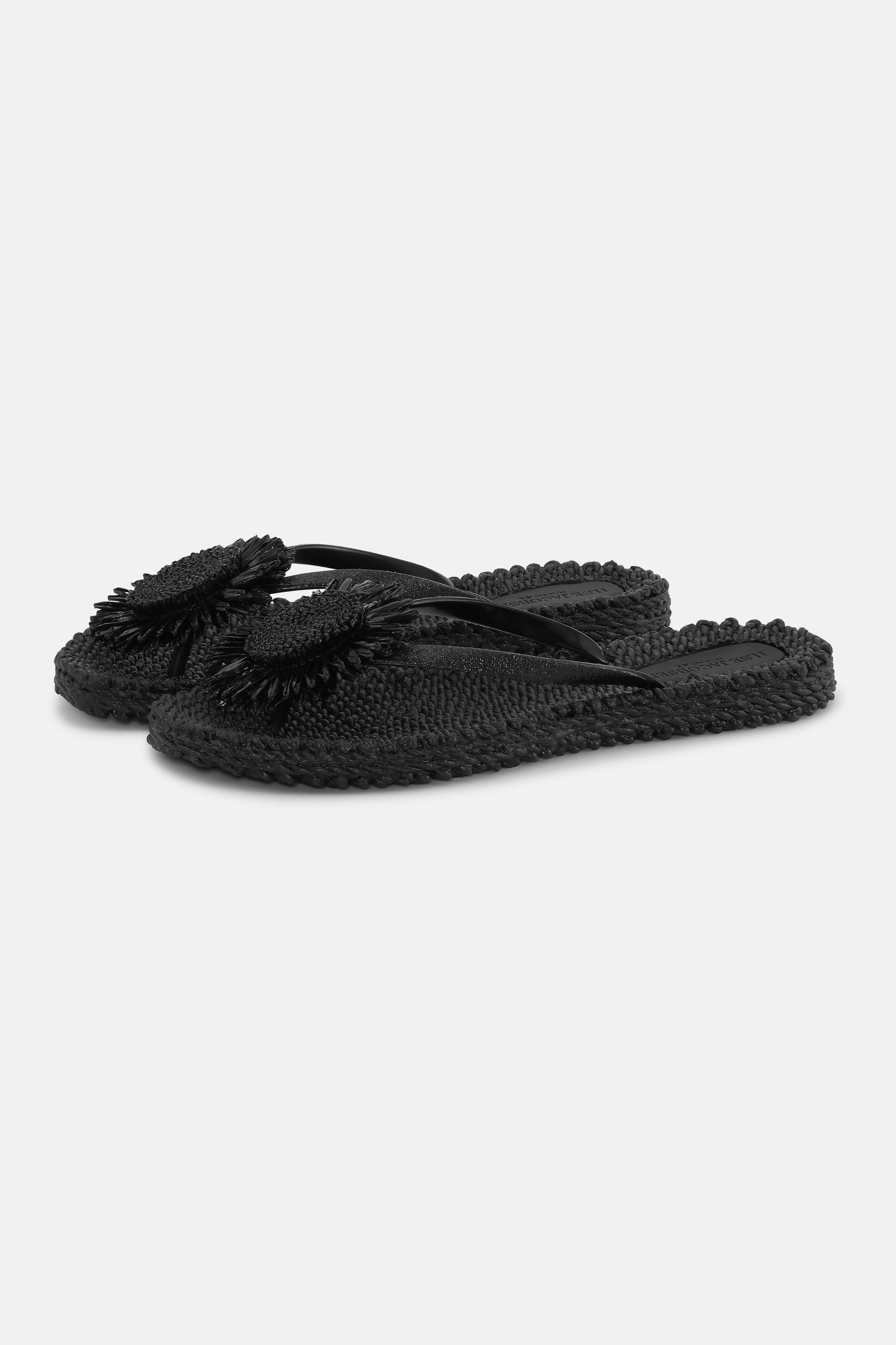Chanclas Flor - Black