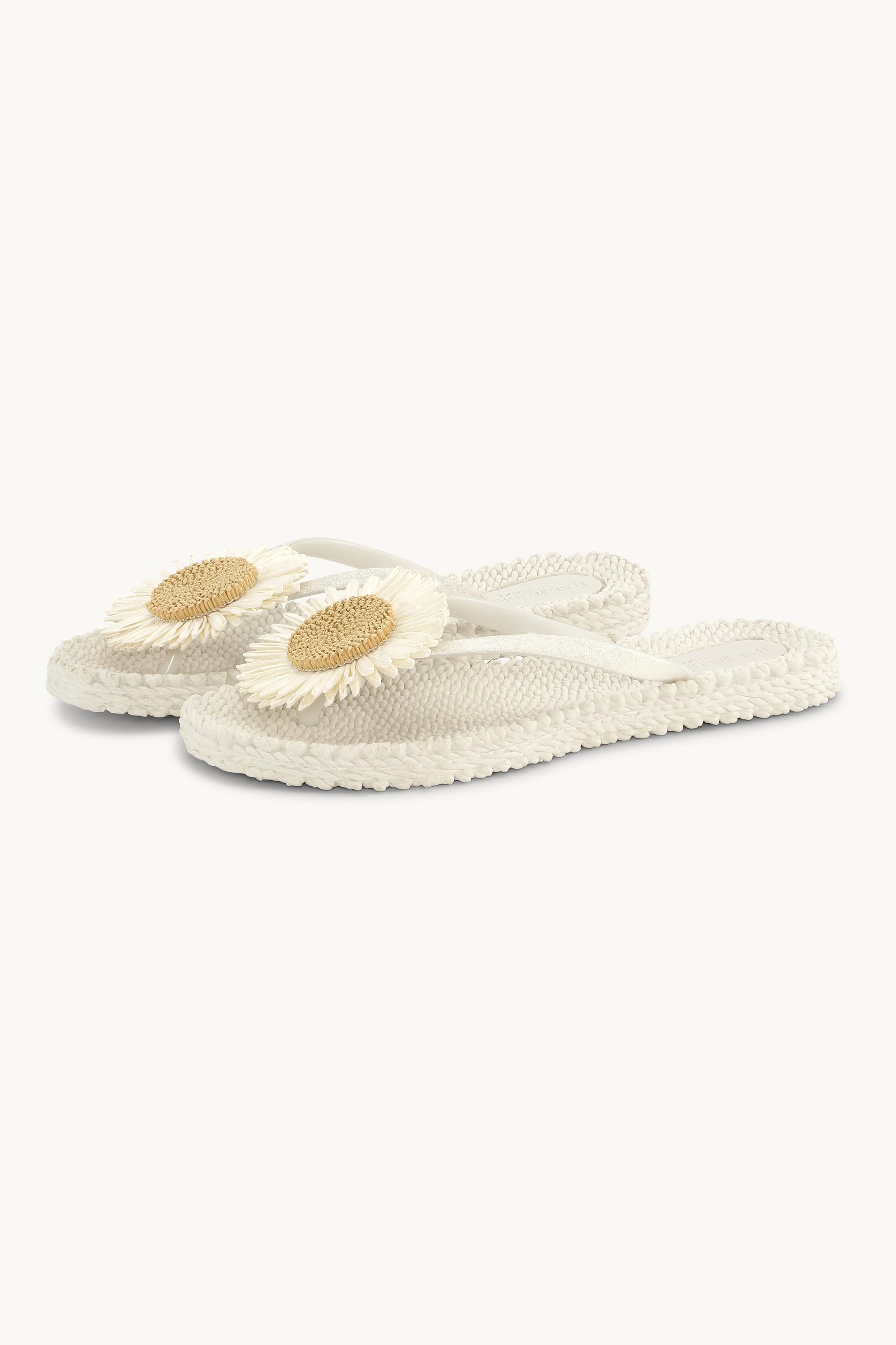 Chanclas Flor - Creme