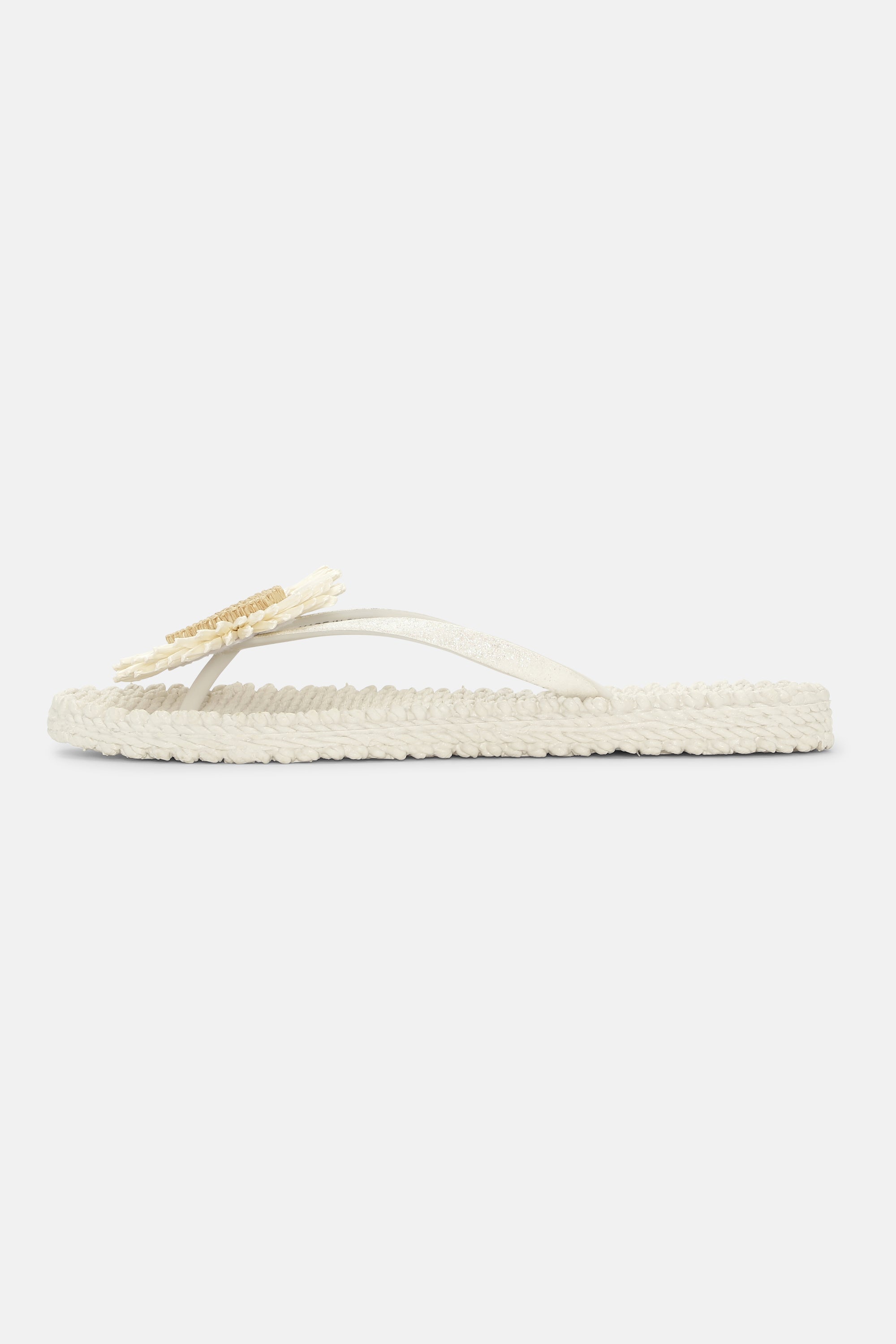 Chanclas Flor - Creme