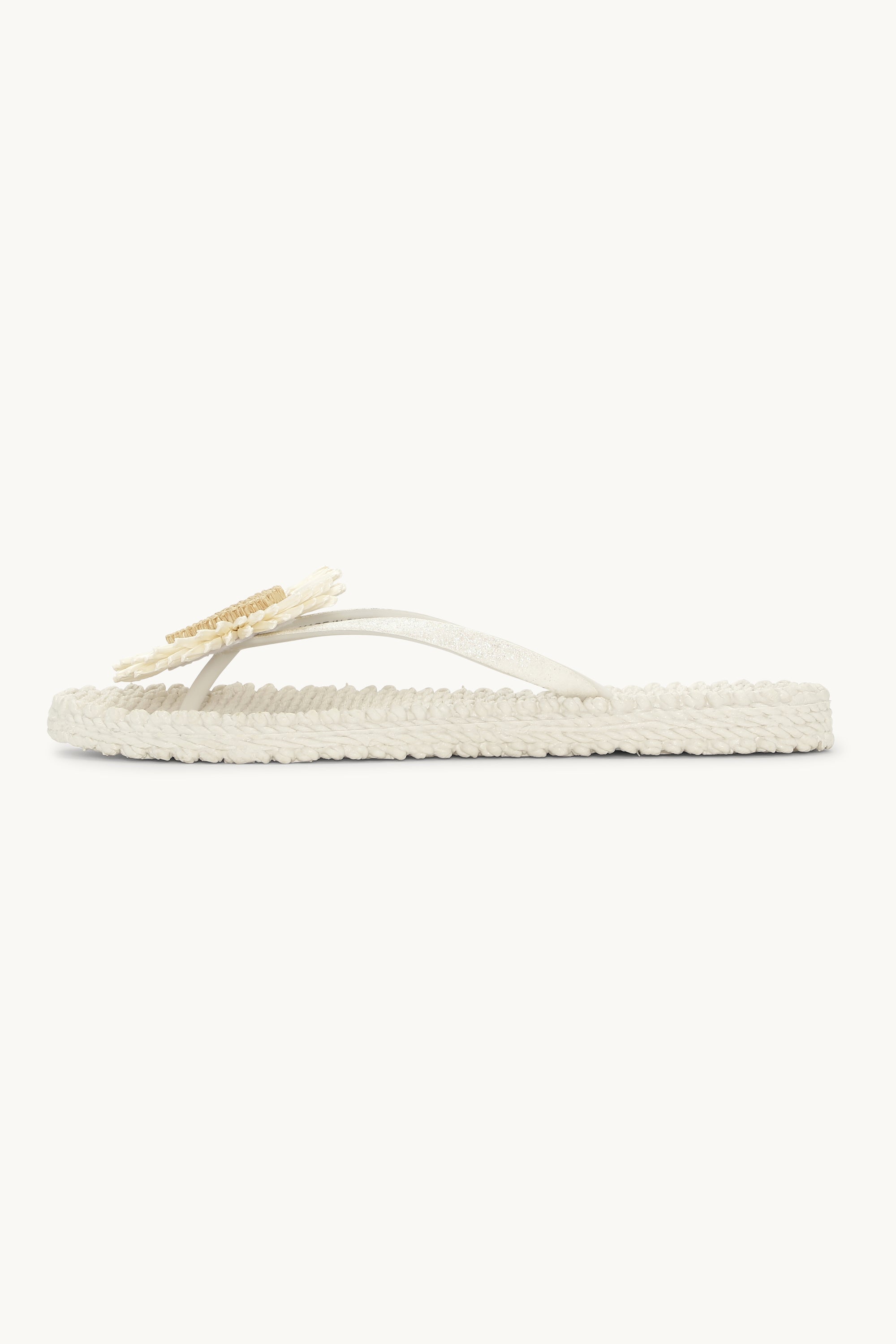 Chanclas Flor - Creme