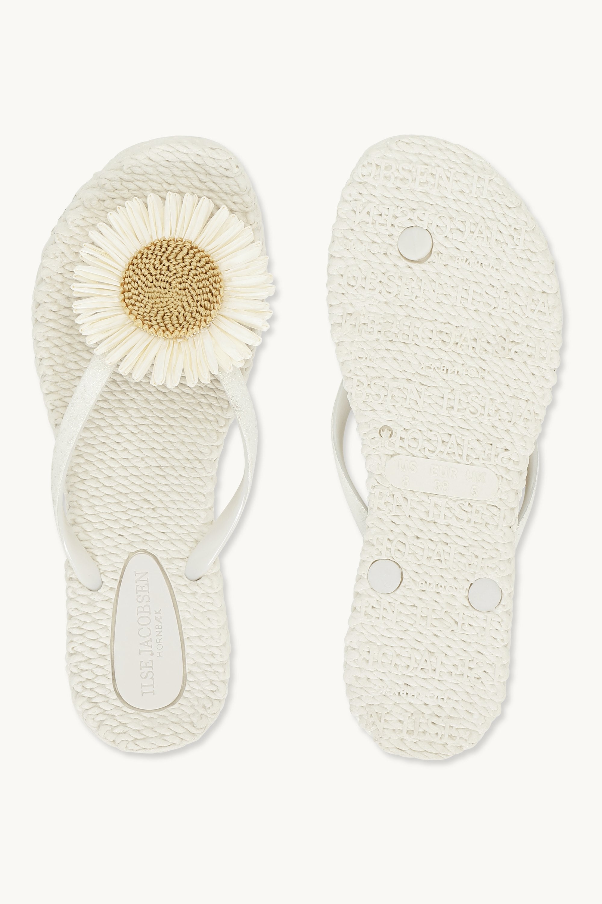 Chanclas Flor - Creme