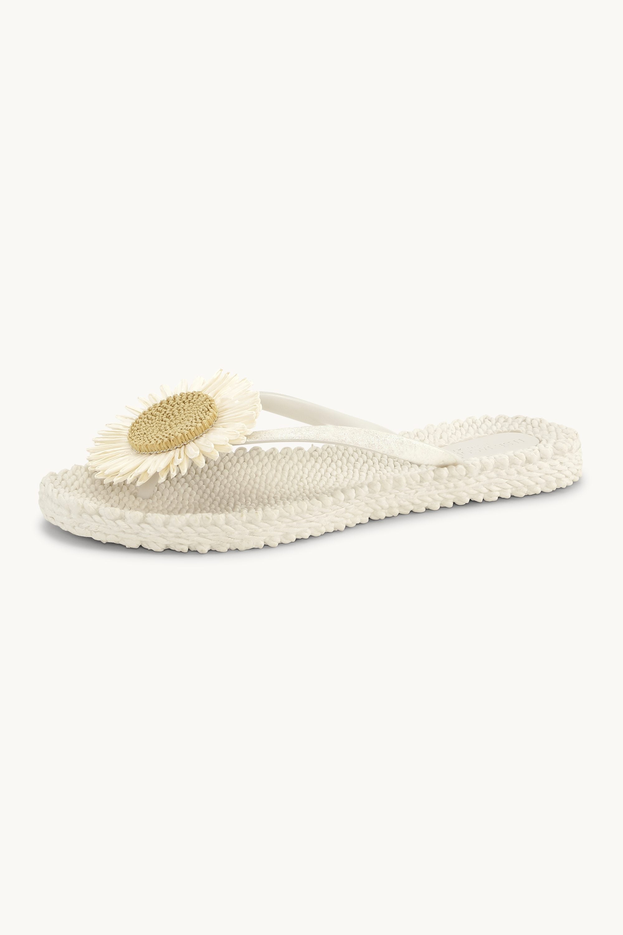 Chanclas Flor - Creme