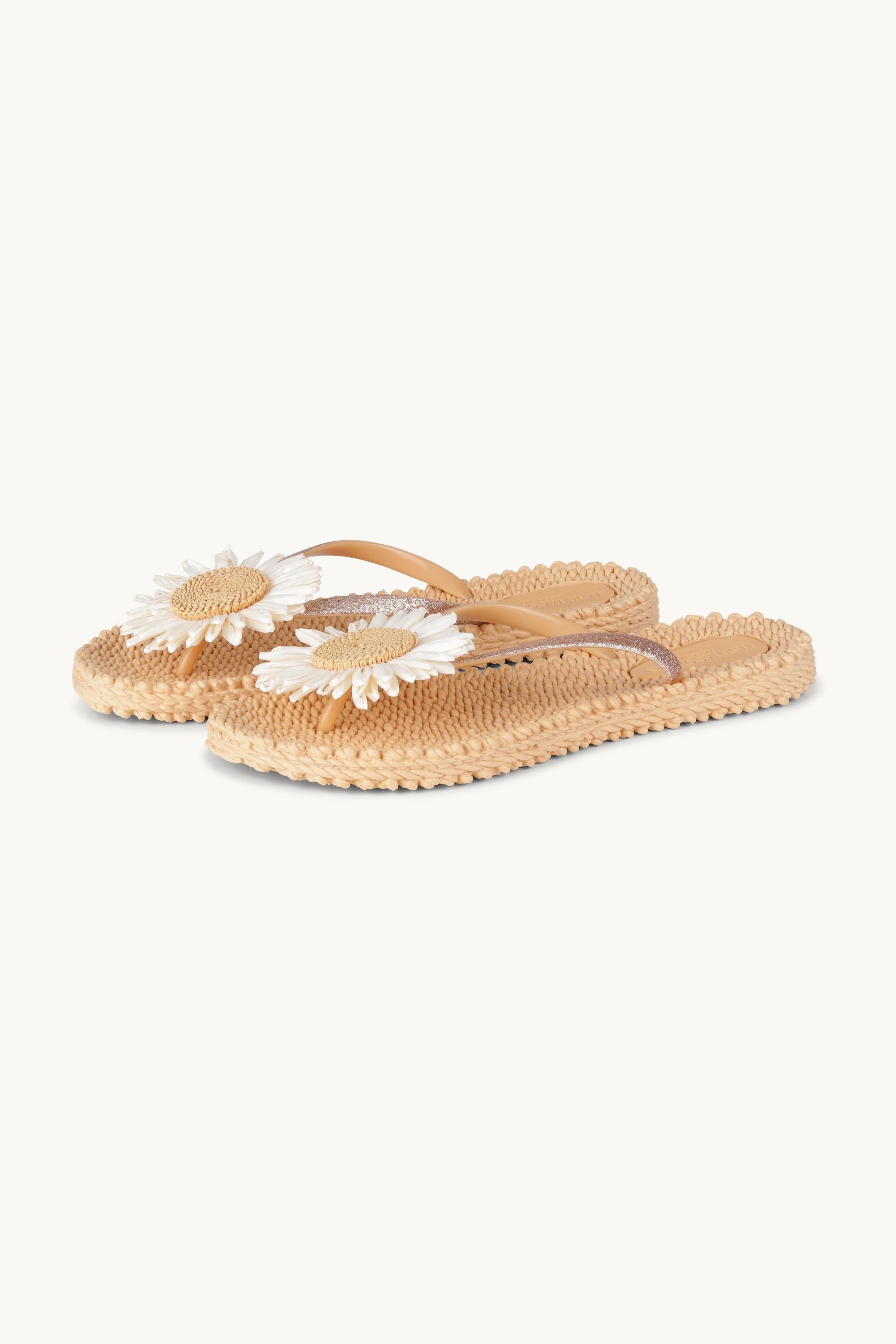 Chanclas Flor - Beige